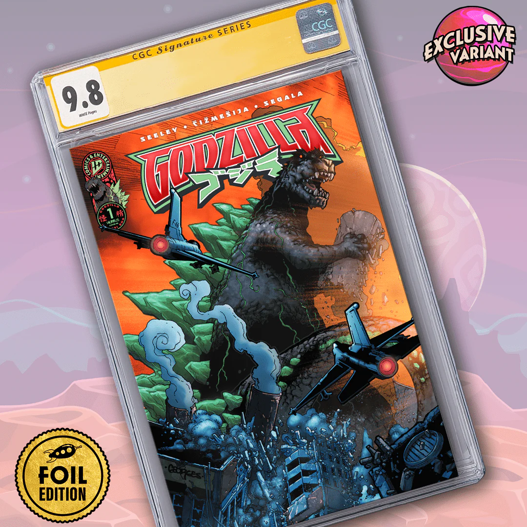 Godzilla #1 GalaxyCon Exclusive Foil Variant CGC Signature Series 9.8 Signed by: Georges Jeanty