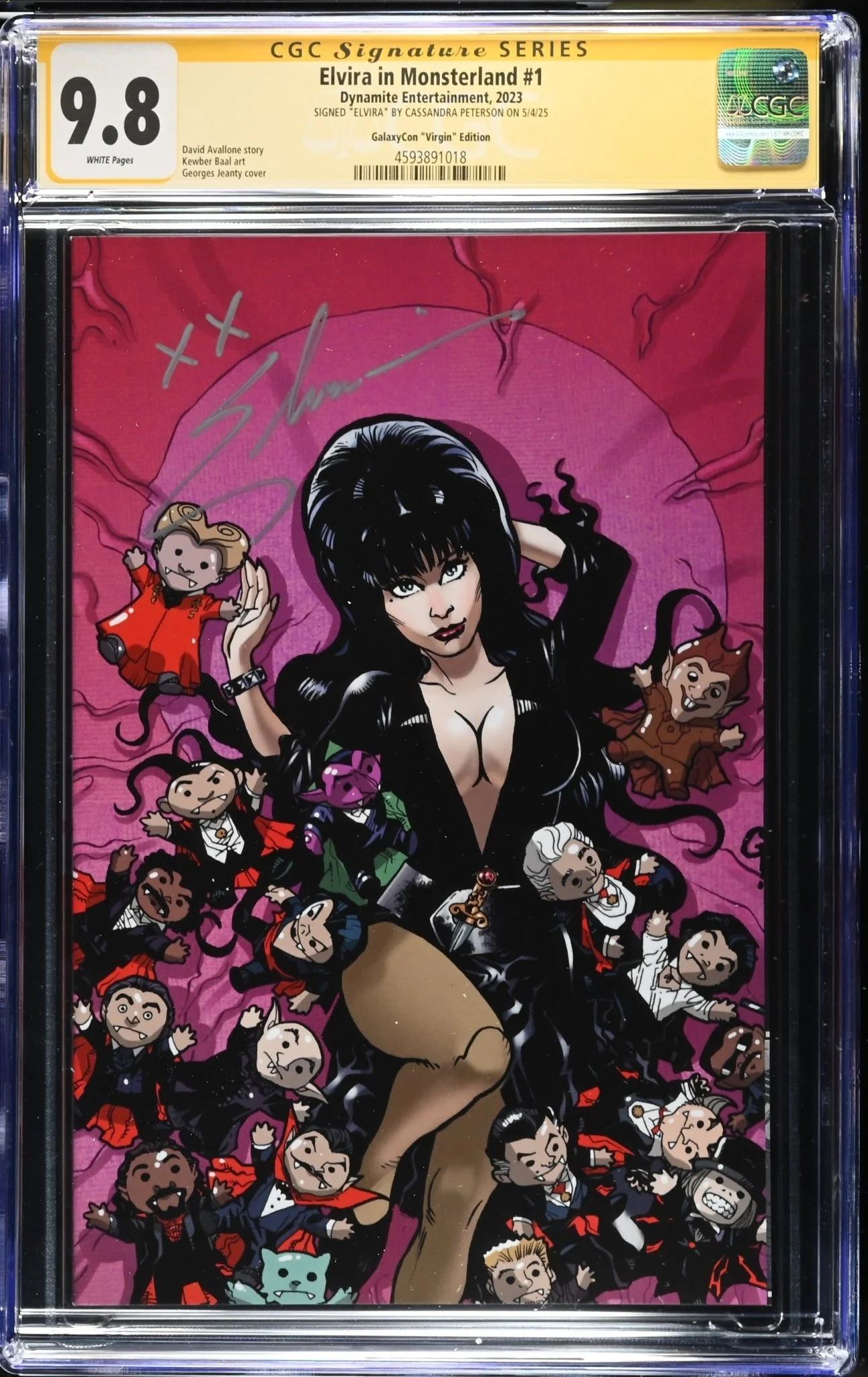 Elvira In Monsterland #1 GalaxyCon Jeanty Exclusive Virgin Variant CGC SS 9.8 Signed by: Cassandra Peterson - Image 10