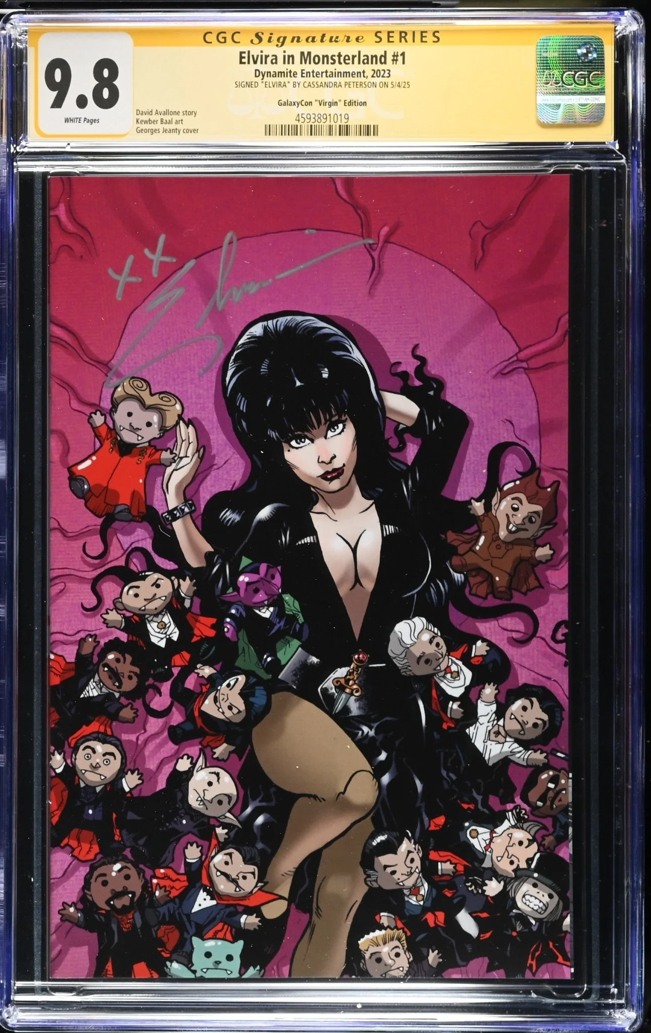 Elvira In Monsterland #1 GalaxyCon Jeanty Exclusive Virgin Variant CGC SS 9.8 Signed by: Cassandra Peterson - Image 11