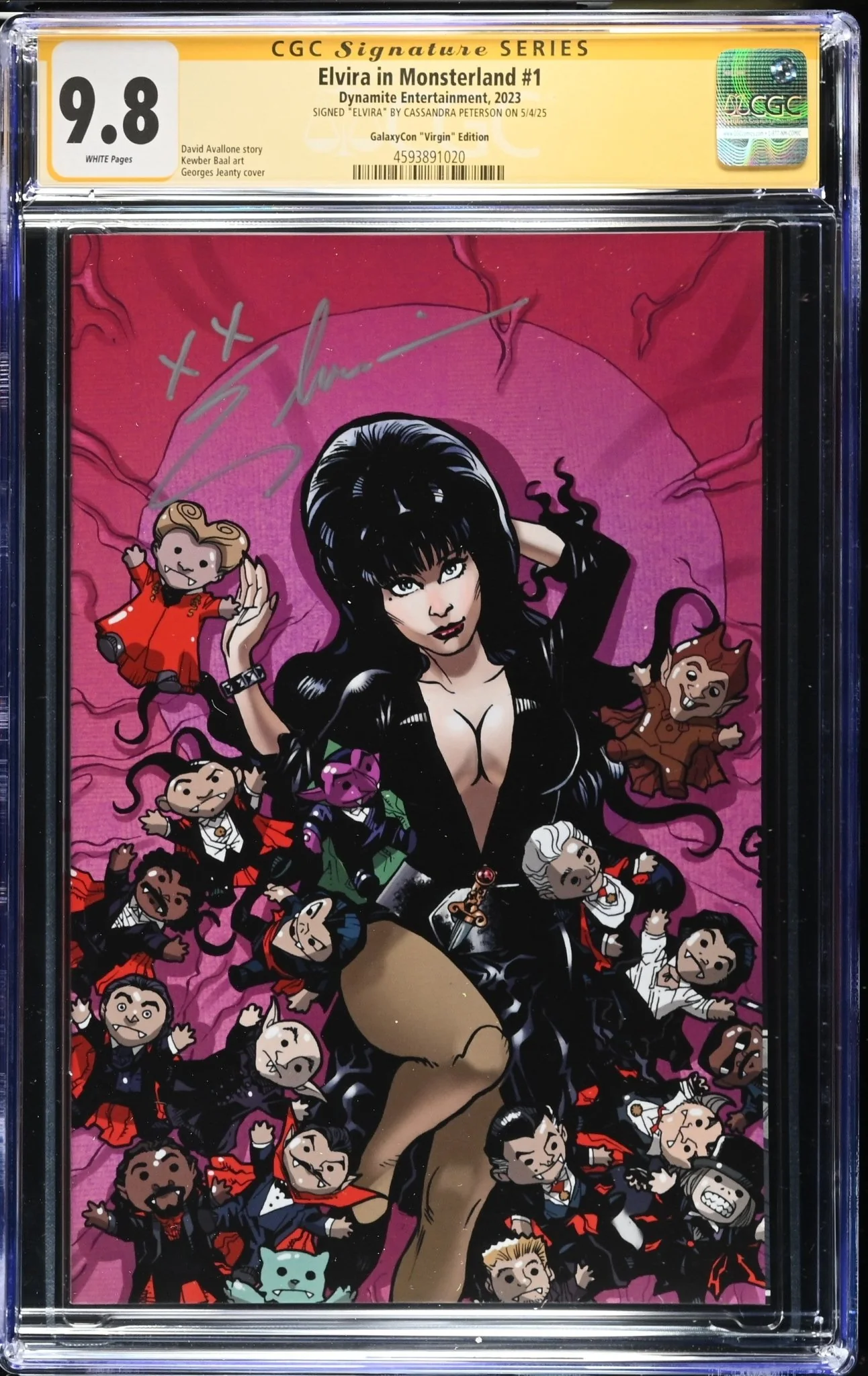 Elvira In Monsterland #1 GalaxyCon Jeanty Exclusive Virgin Variant CGC SS 9.8 Signed by: Cassandra Peterson - Image 12