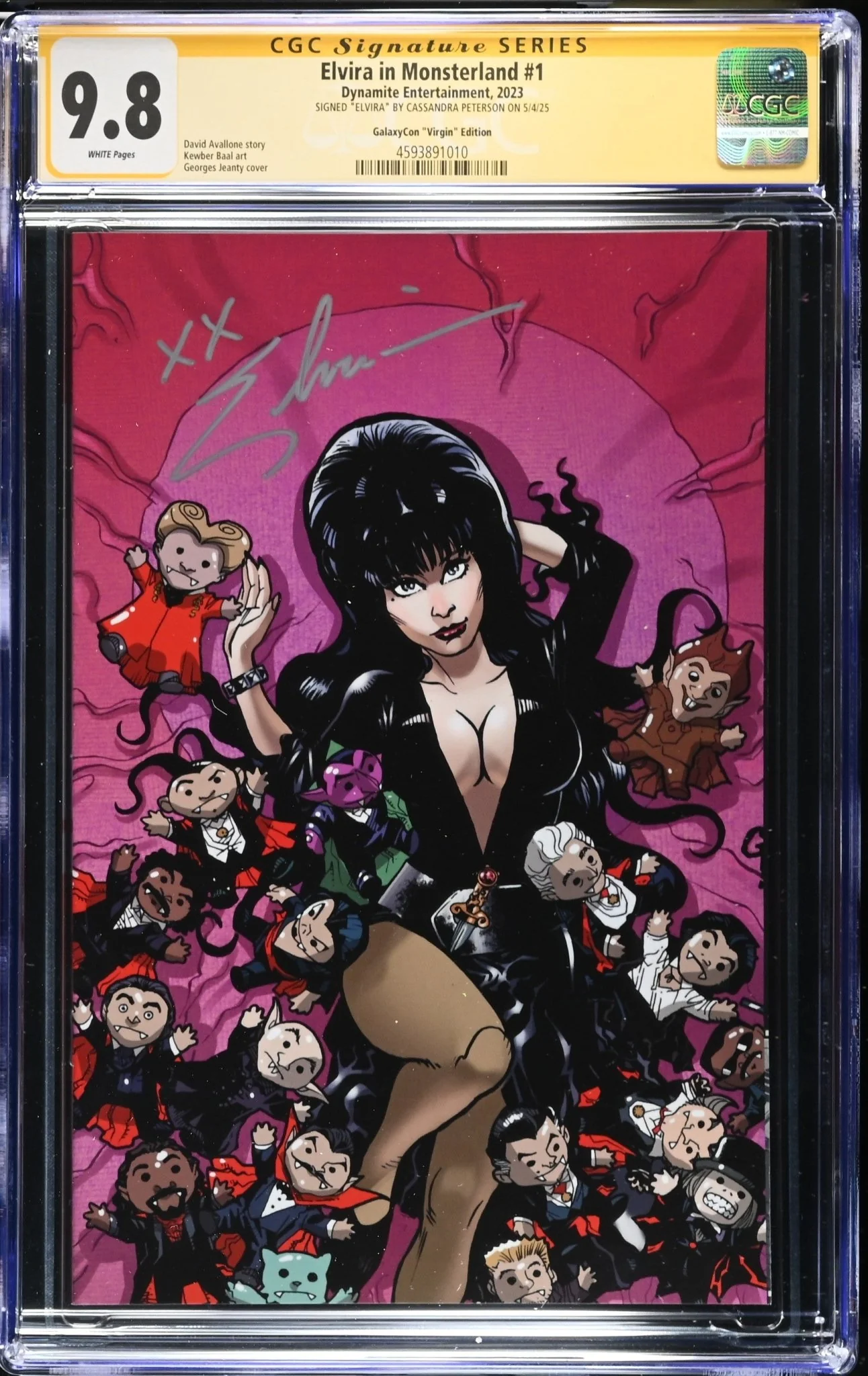 Elvira In Monsterland #1 GalaxyCon Jeanty Exclusive Virgin Variant CGC SS 9.8 Signed by: Cassandra Peterson - Image 13