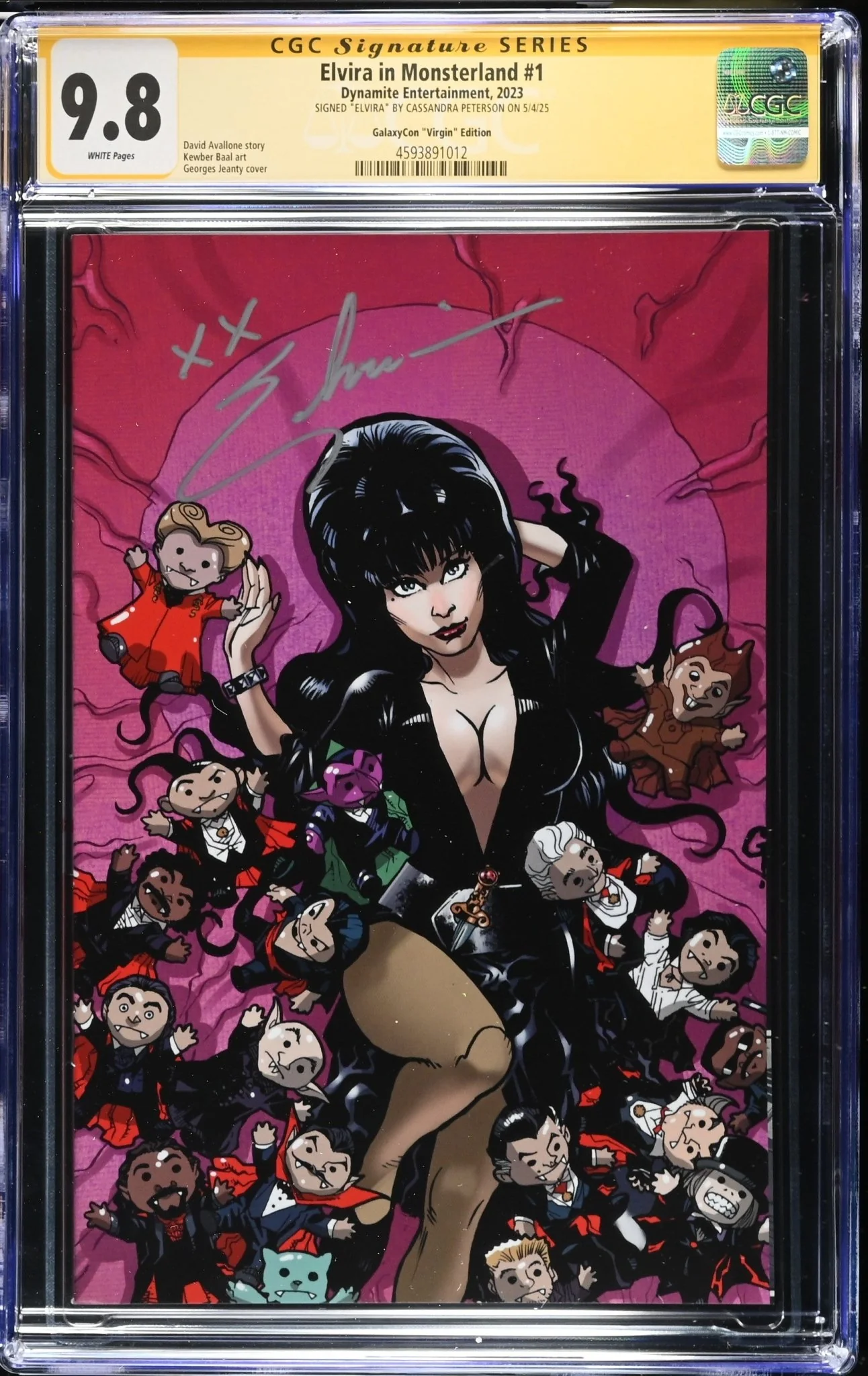 Elvira In Monsterland #1 GalaxyCon Jeanty Exclusive Virgin Variant CGC SS 9.8 Signed by: Cassandra Peterson - Image 14