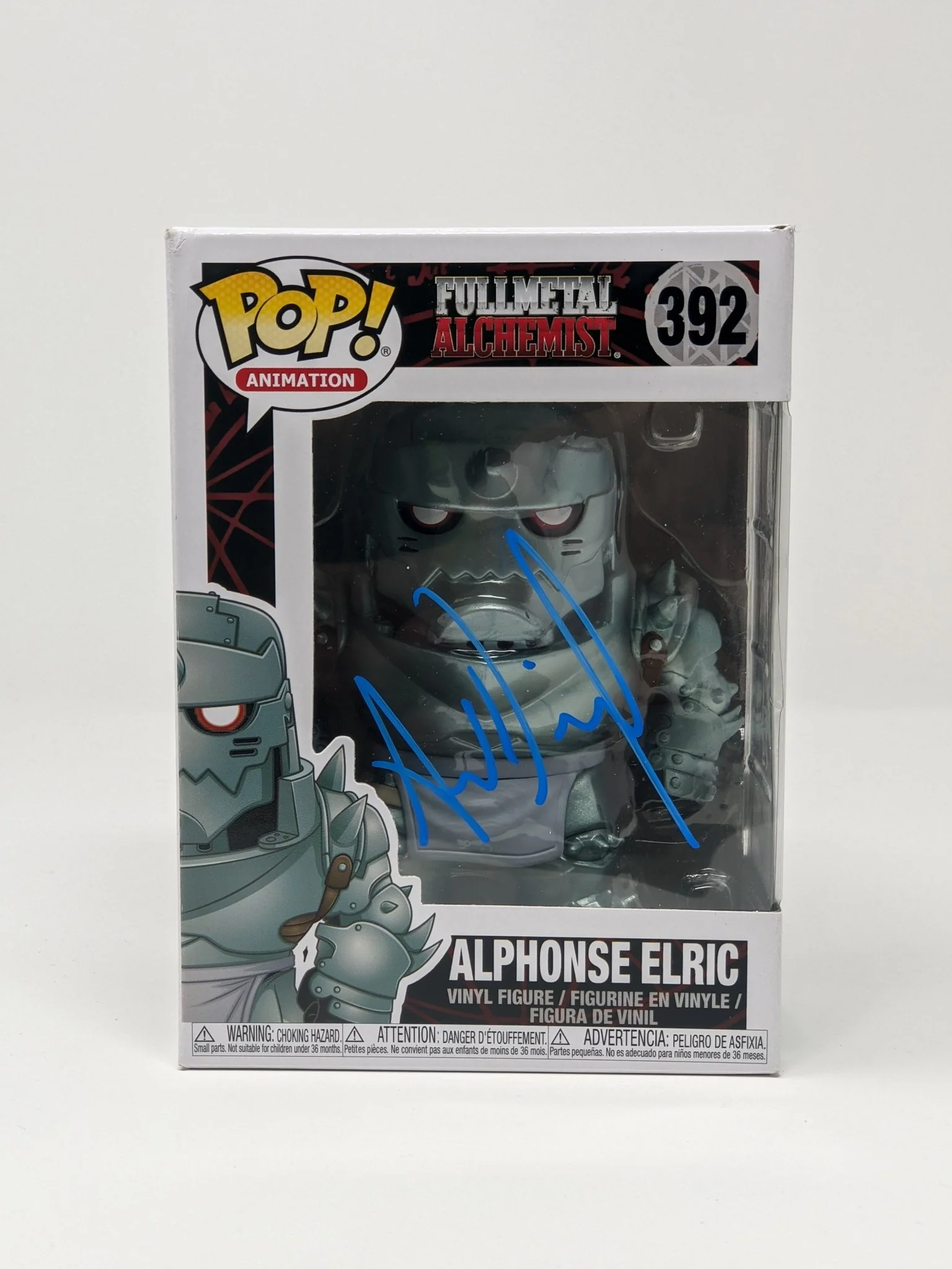 Aaron Dismuke Fullmetal Alchemist Alphonse Elric #392 Signed Funko Pop JSA Certified Autograph - Image 2