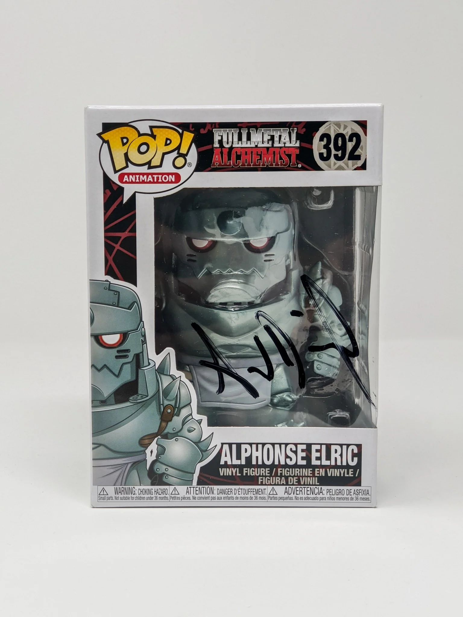 Aaron Dismuke Fullmetal Alchemist Alphonse Elric #392 Signed Funko Pop JSA Certified Autograph - Image 3