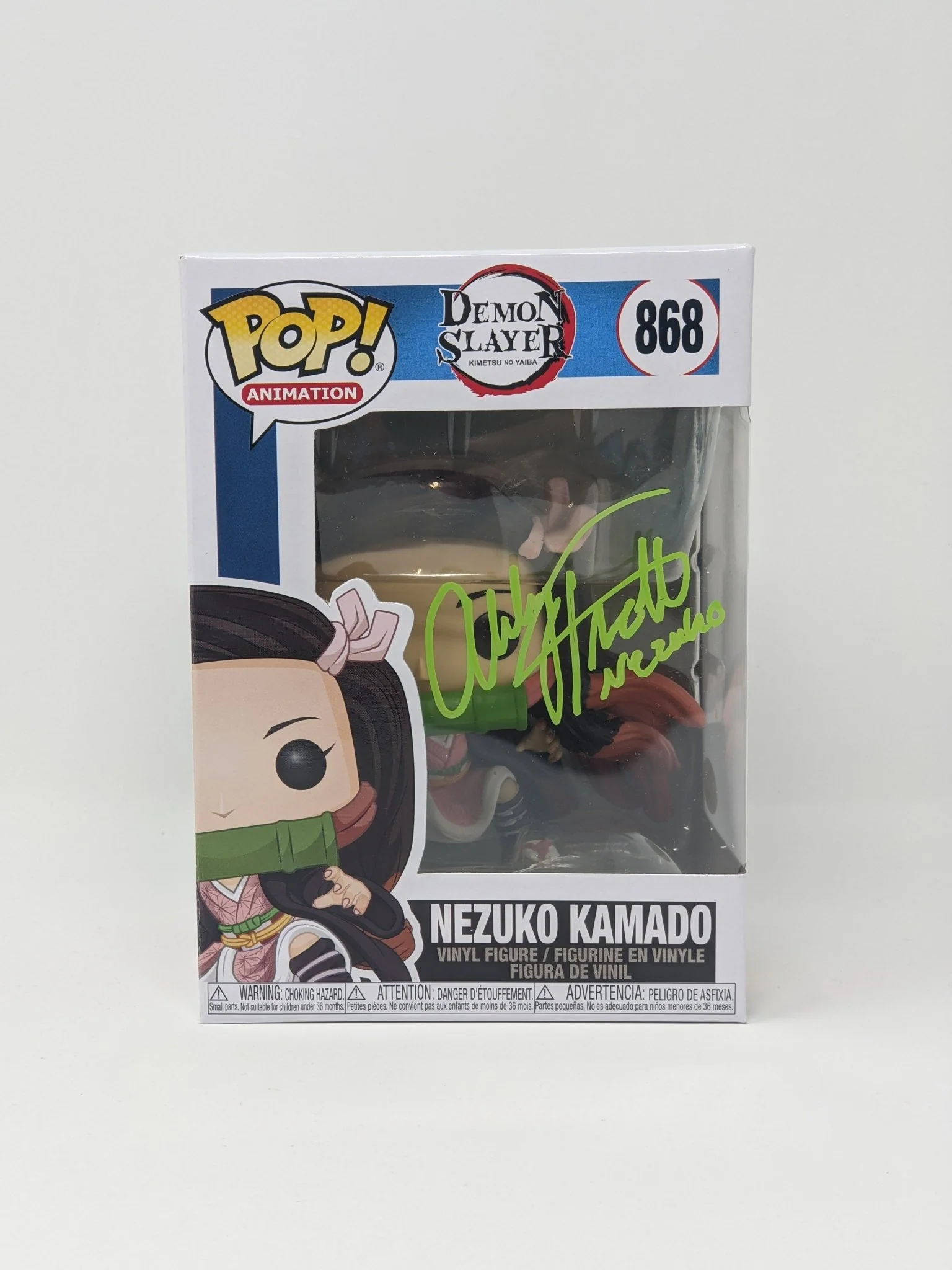 Abby Trott Demon Slayer Nezuko Kamado #868 Signed Funko Pop JSA Certified Autograph - Image 2