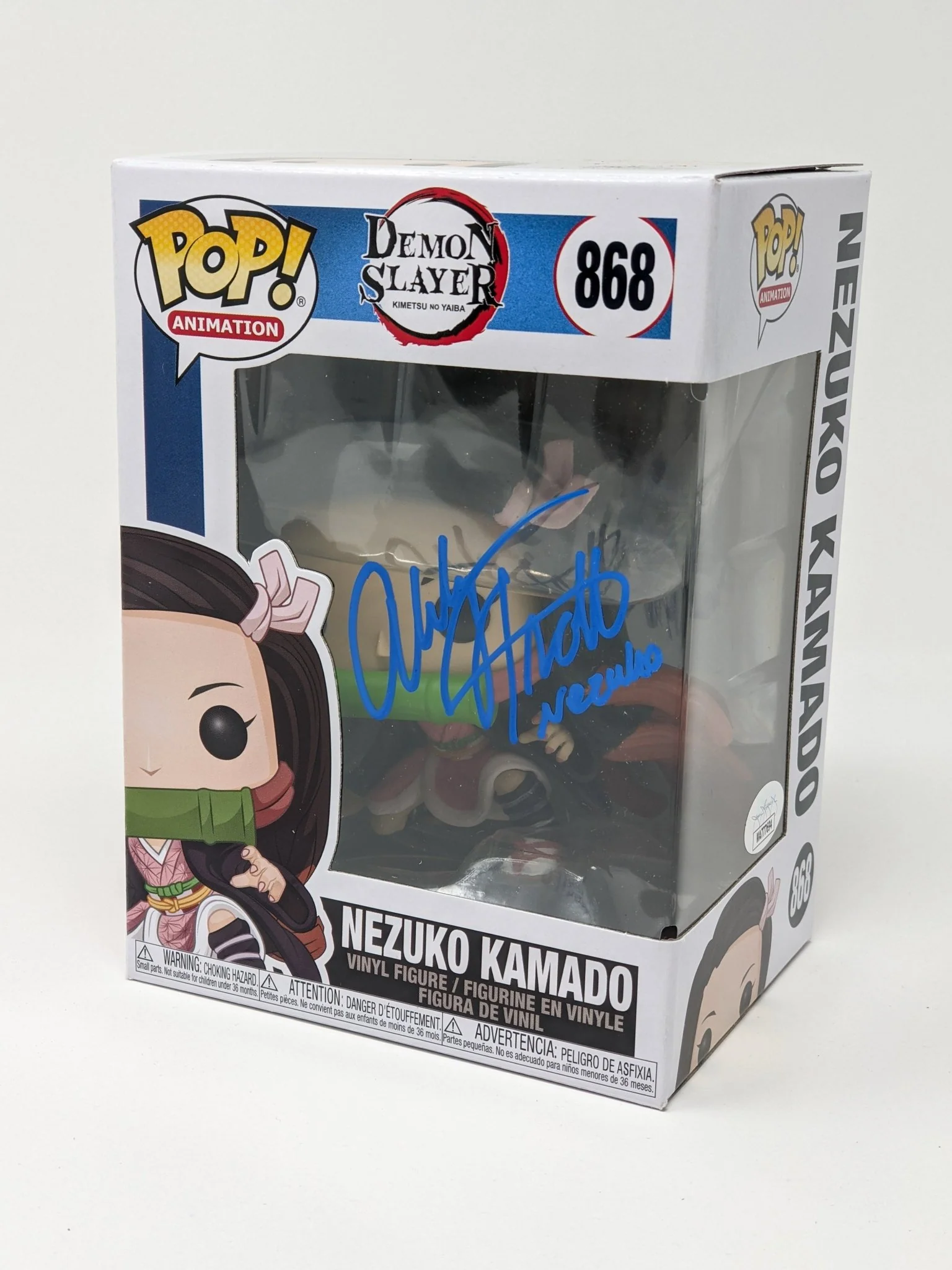 Abby Trott Demon Slayer Nezuko Kamado #868 Signed Funko Pop JSA Certified Autograph - Image 3