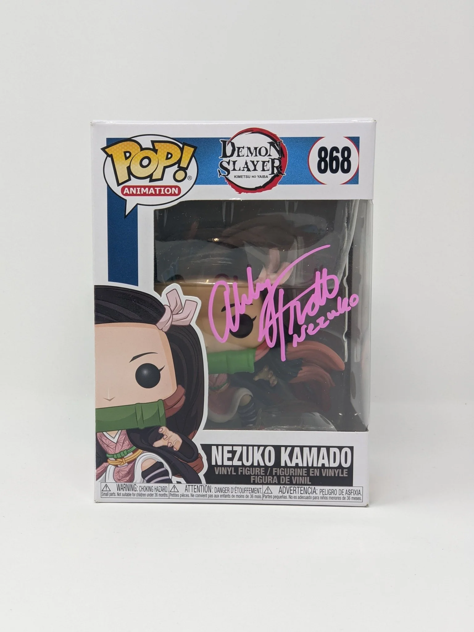 Abby Trott Demon Slayer Nezuko Kamado #868 Signed Funko Pop JSA Certified Autograph - Image 4