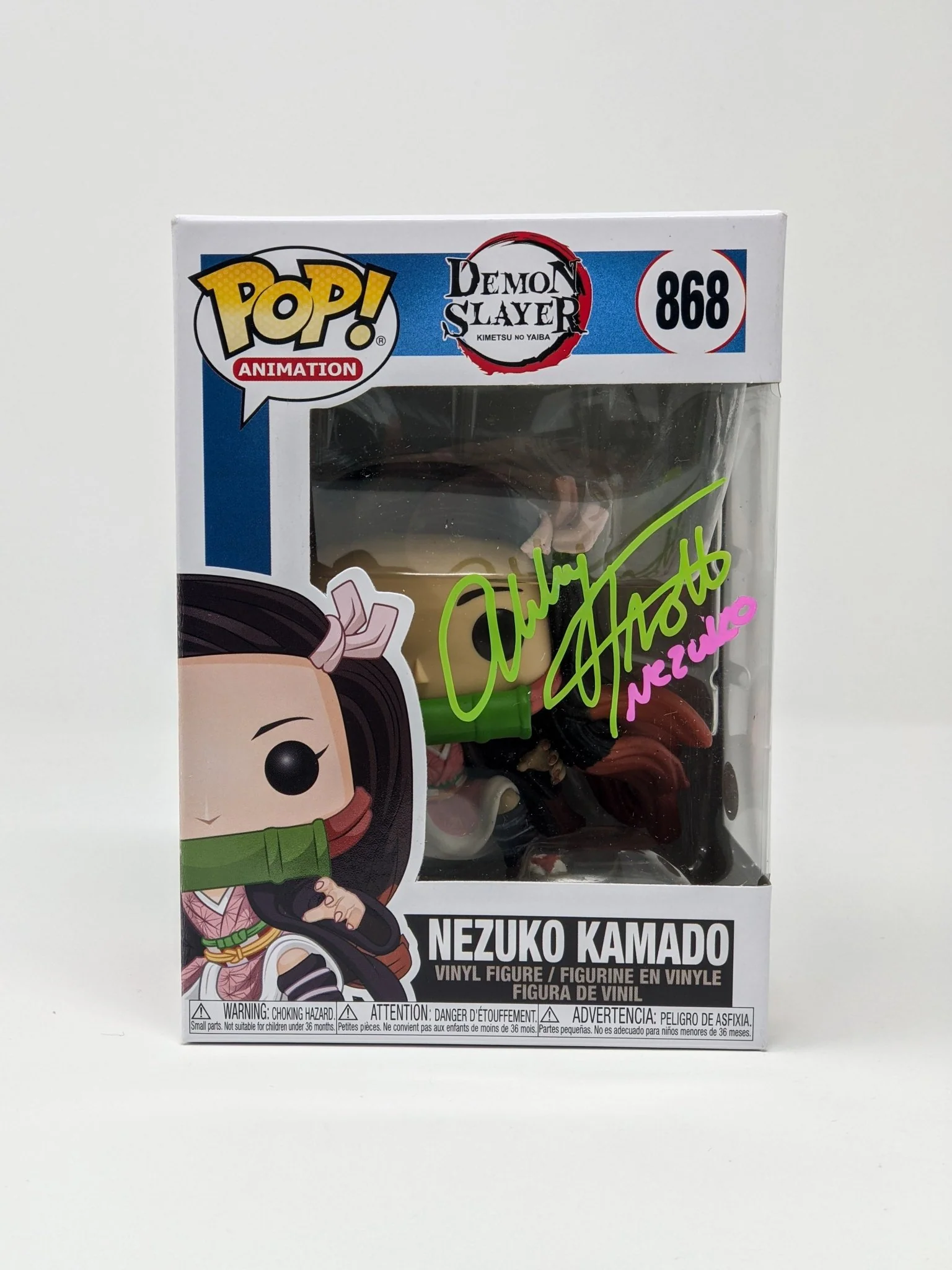 Abby Trott Demon Slayer Nezuko Kamado #868 Signed Funko Pop JSA Certified Autograph - Image 5