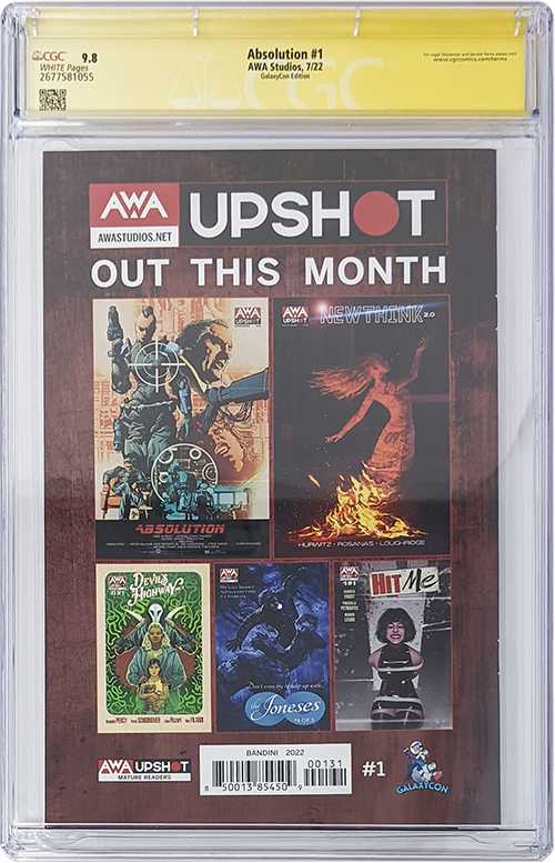 Absolution #1 GalaxyCon Raleigh 2022 Exclusive Variant CGC Signature Series 9.8 Signed Michele Bandini - Image 3