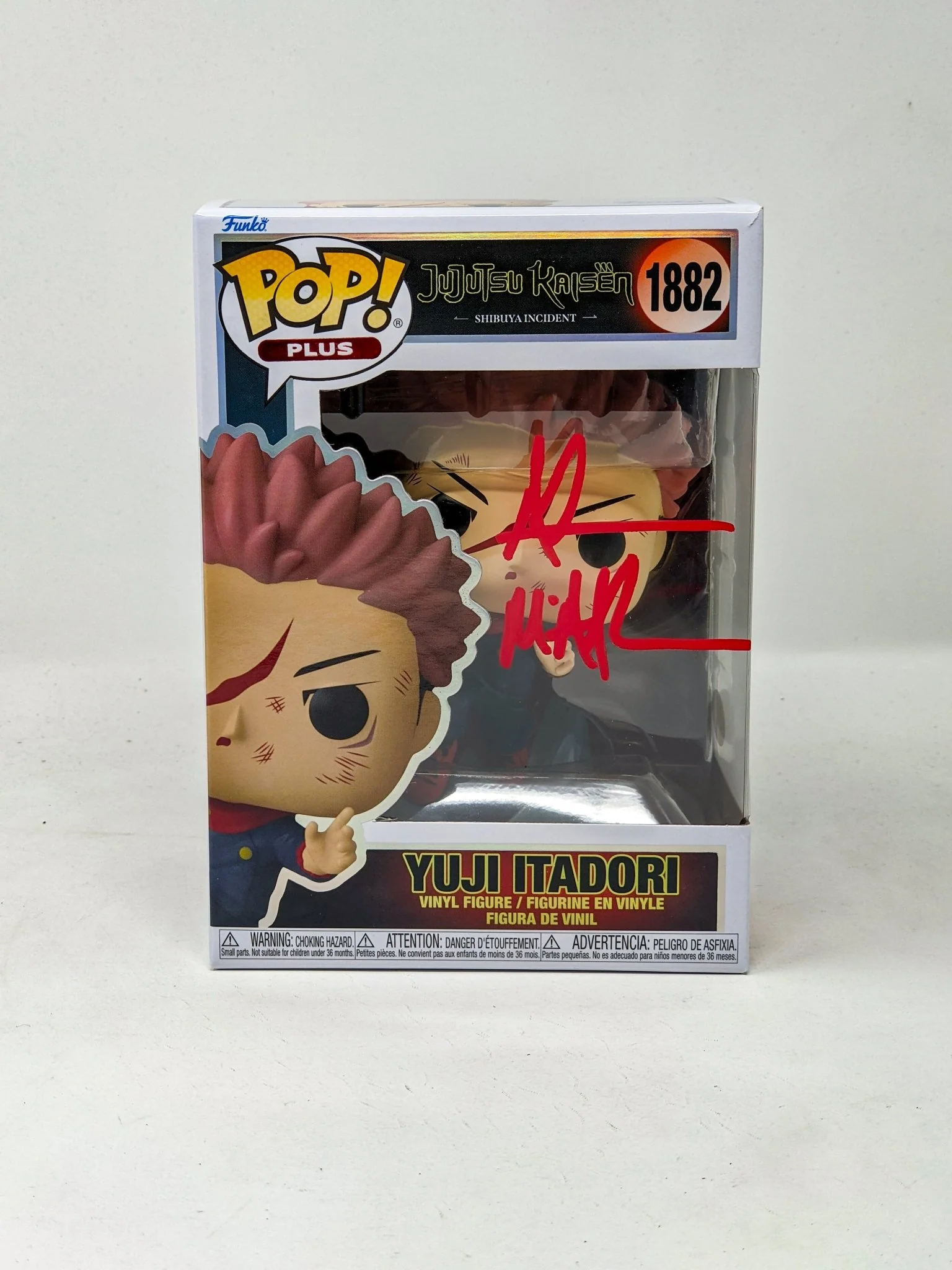 Adam McArthur Jujutsu Kaisen Yuji Itadori #1882 Signed Funko Pop JSA Certified Autograph - Image 2