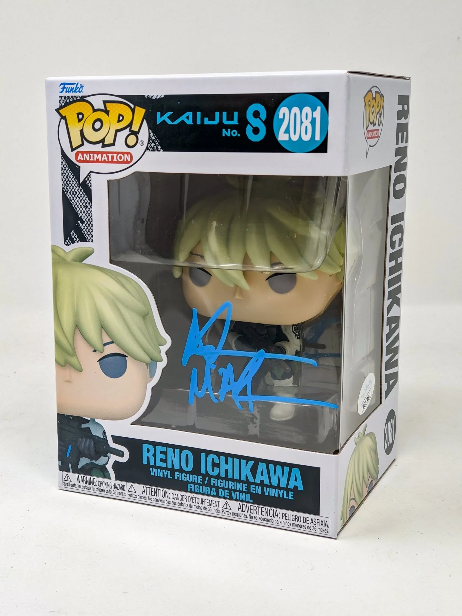 Adam McArthur Reno Ichikawa Kaiju No. 8 #2081 Signed Funko Pop JSA Certified Autograph - Image 3