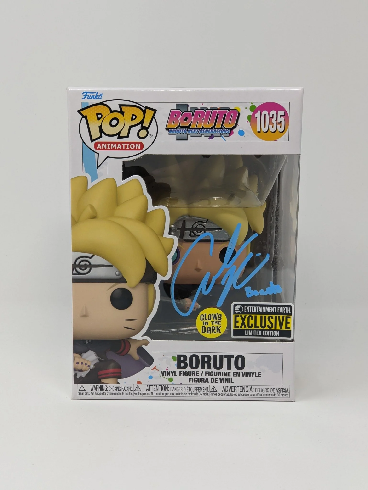Amanda C. Miller Boruto Uzamki #1035 Exclusive Glow Signed Funko Pop JSA Certified Autograph - Image 3