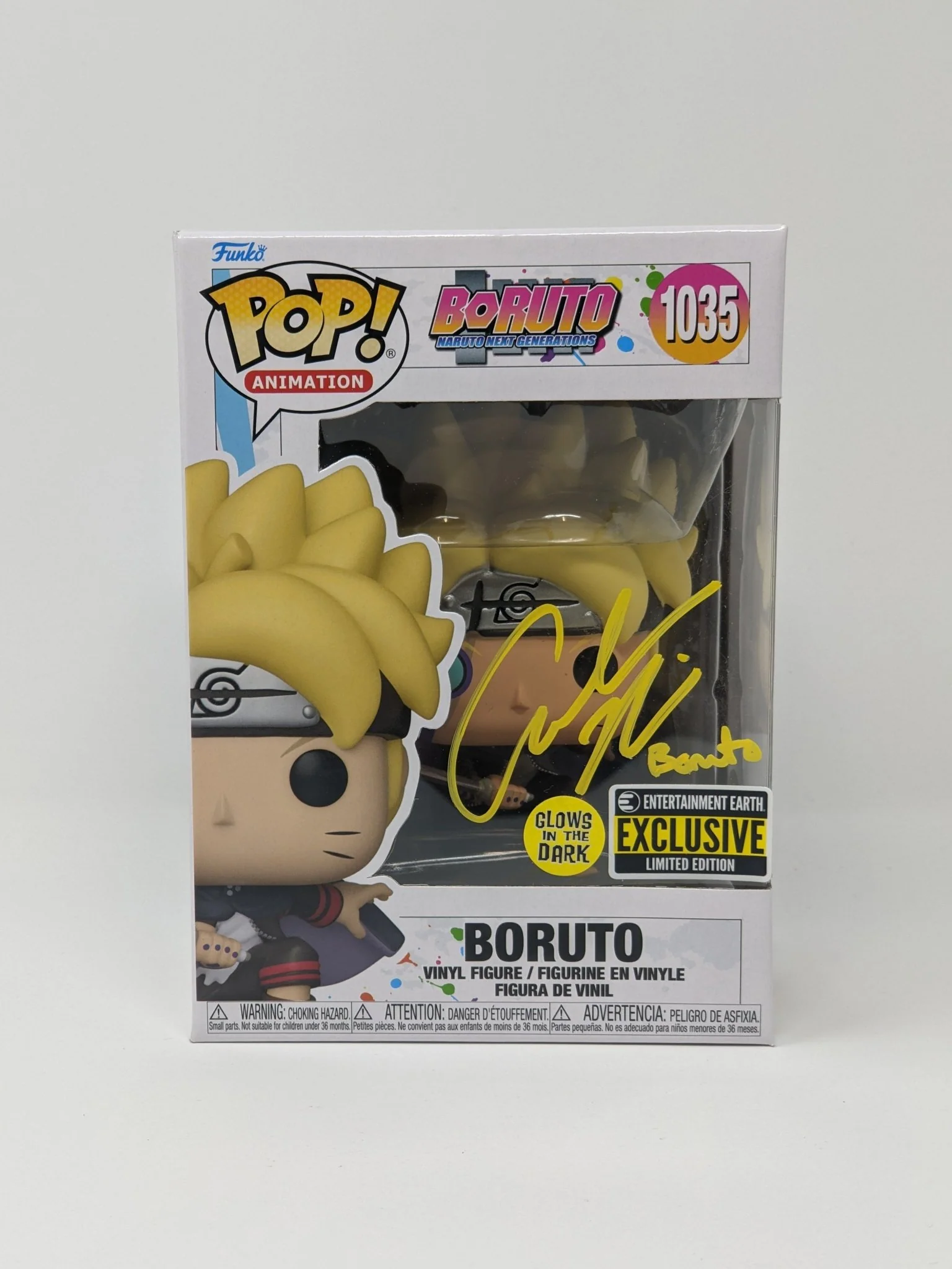 Amanda C. Miller Boruto Uzamki #1035 Exclusive Glow Signed Funko Pop JSA Certified Autograph - Image 4