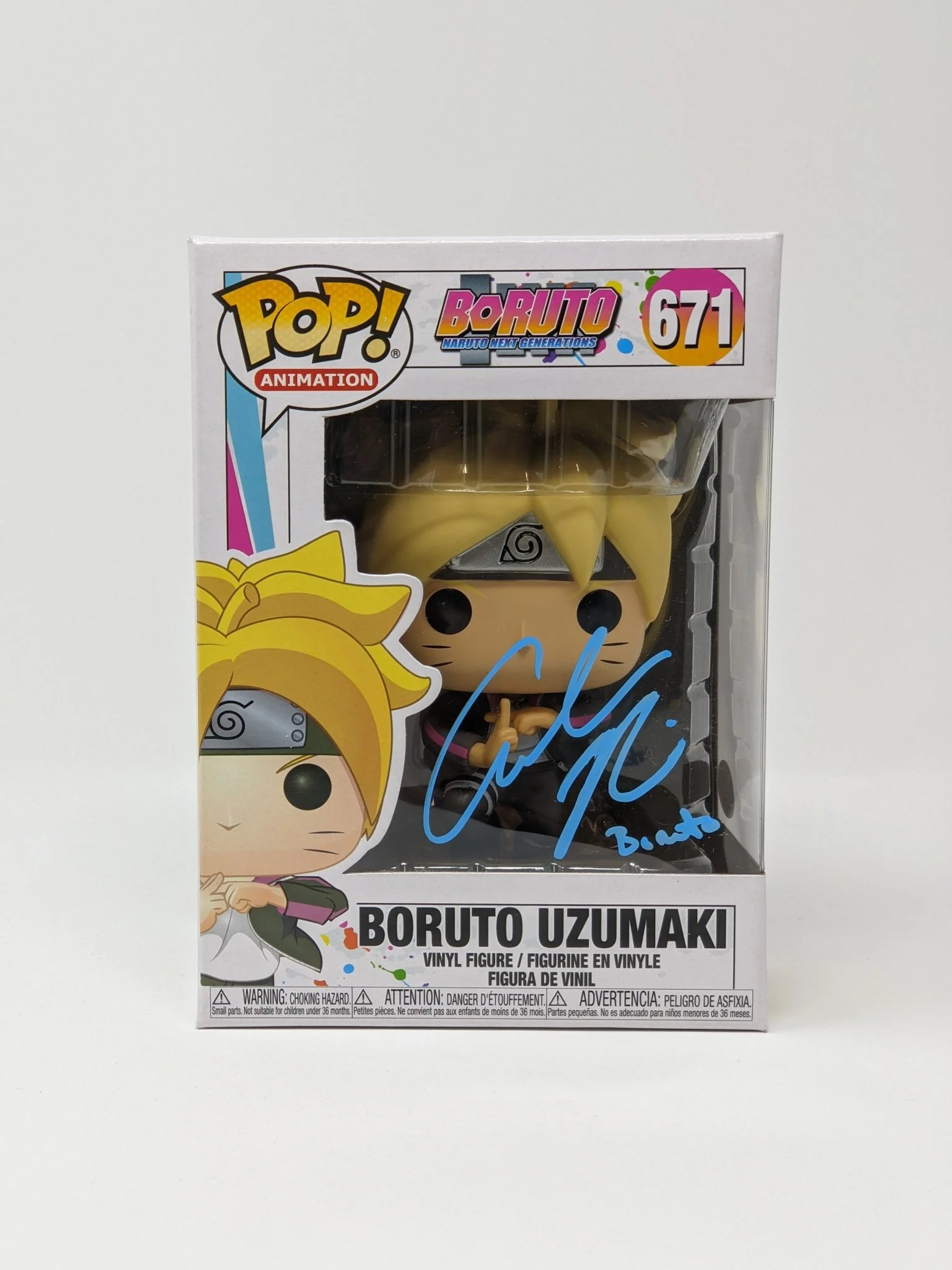 Amanda C. Miller Boruto Uzamki #671 Signed Funko Pop JSA Certified Autograph - Image 2