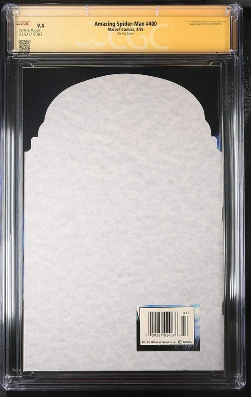 Amazing Spider-Man #400 Die-Cut Cover Marvel Comics CGC Signature Series 9.4 Signed Mark Bagley, John Romita Jr. - Image 3