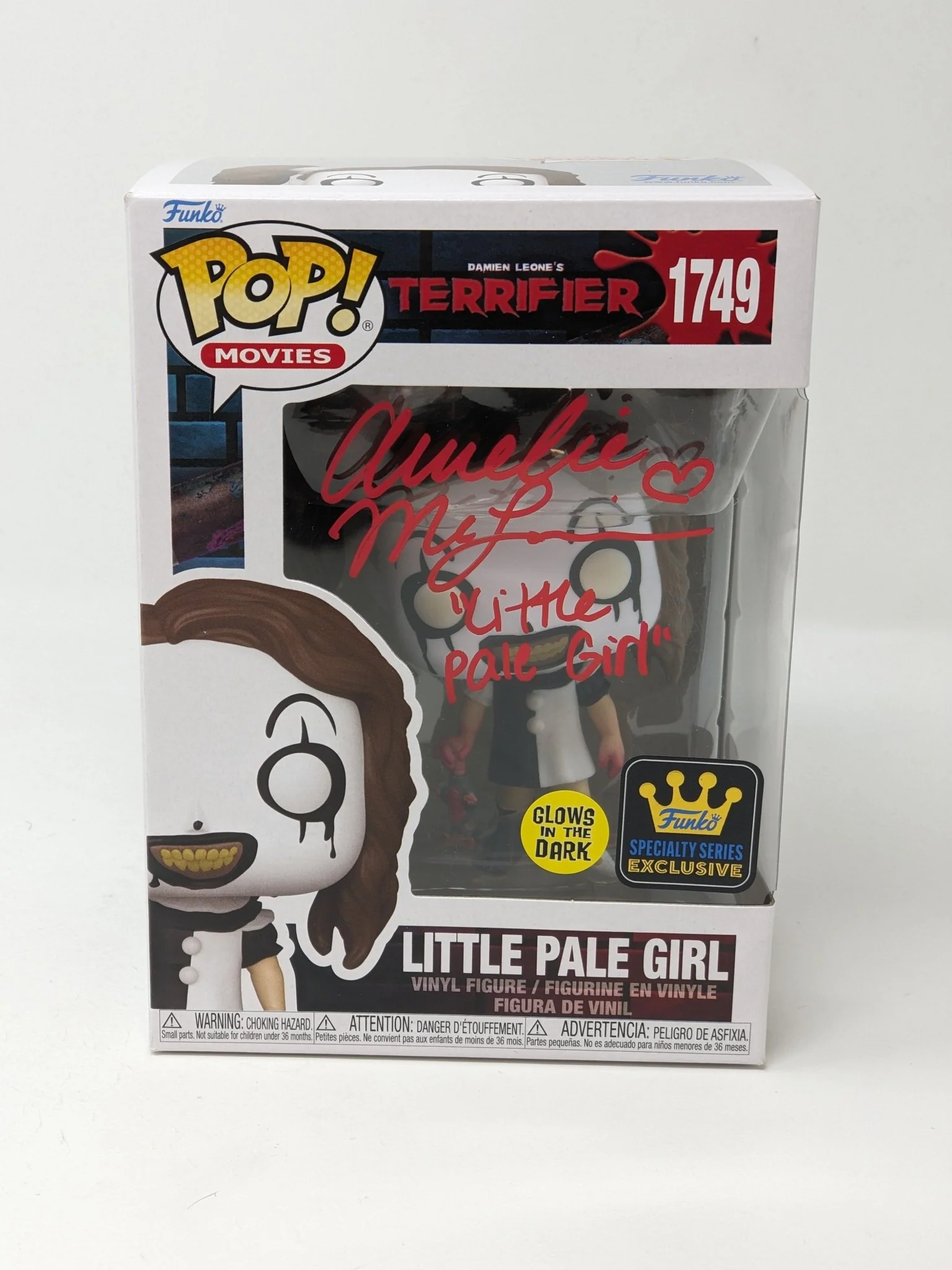 Amelie McLain Little Pale Girl #1749 Signed Funko Pop JSA Certified Autograph - Image 5
