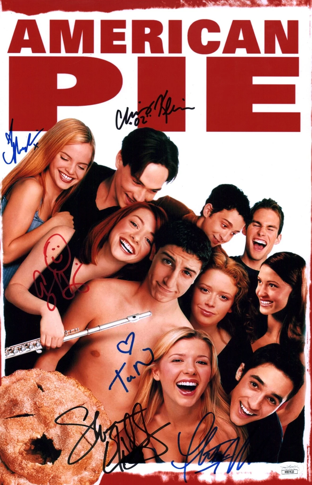 American Pie 11x17 Photo Poster Cast x6 Signed Reid Elizabeth Nicholas Suvari Klein Hannigan JSA Certified Autograph - Image 6