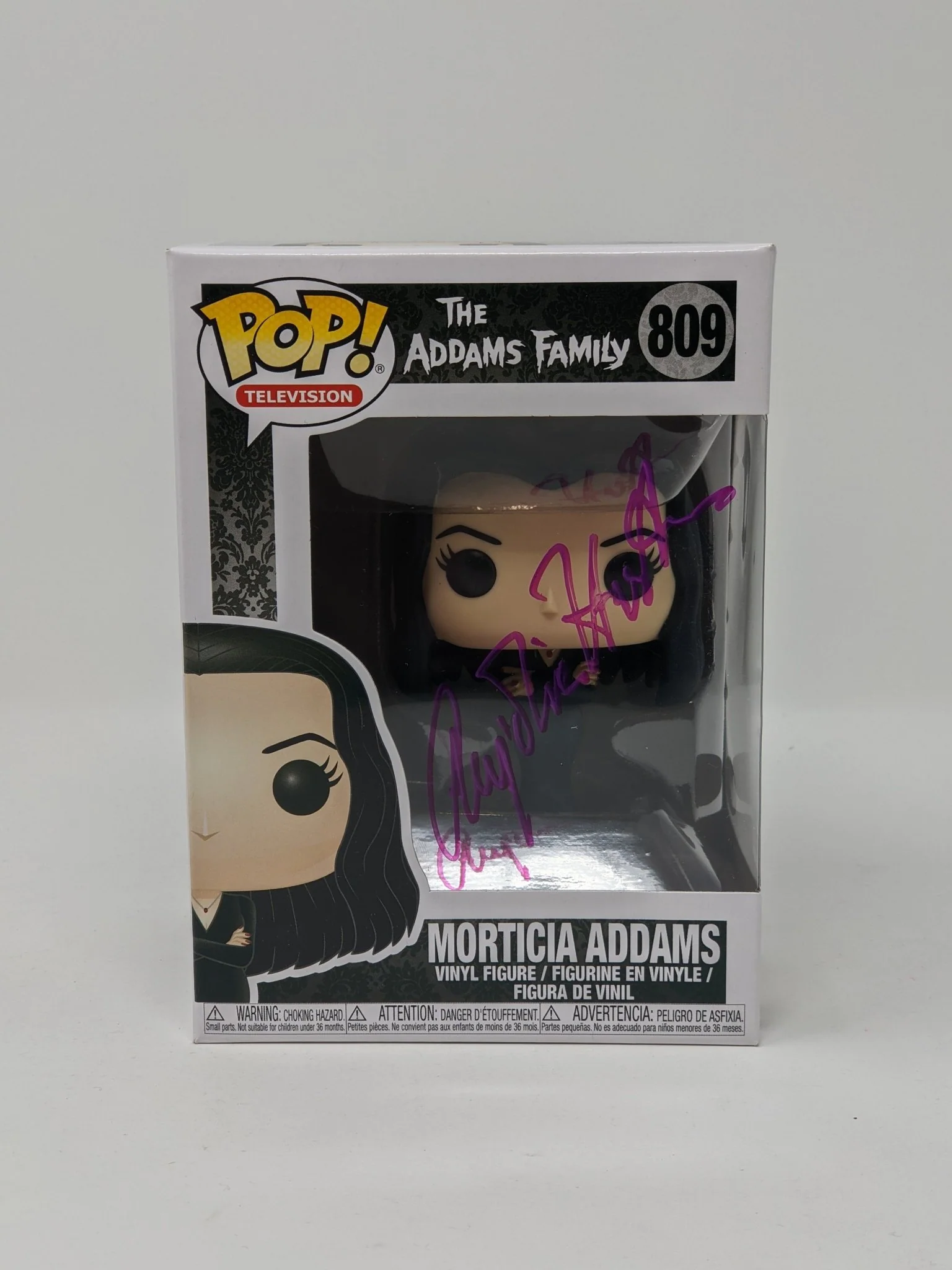 Anjelica Huston Addams Family Morticia Addams #809 Signed Funko Pop Certified Autograph - Image 3