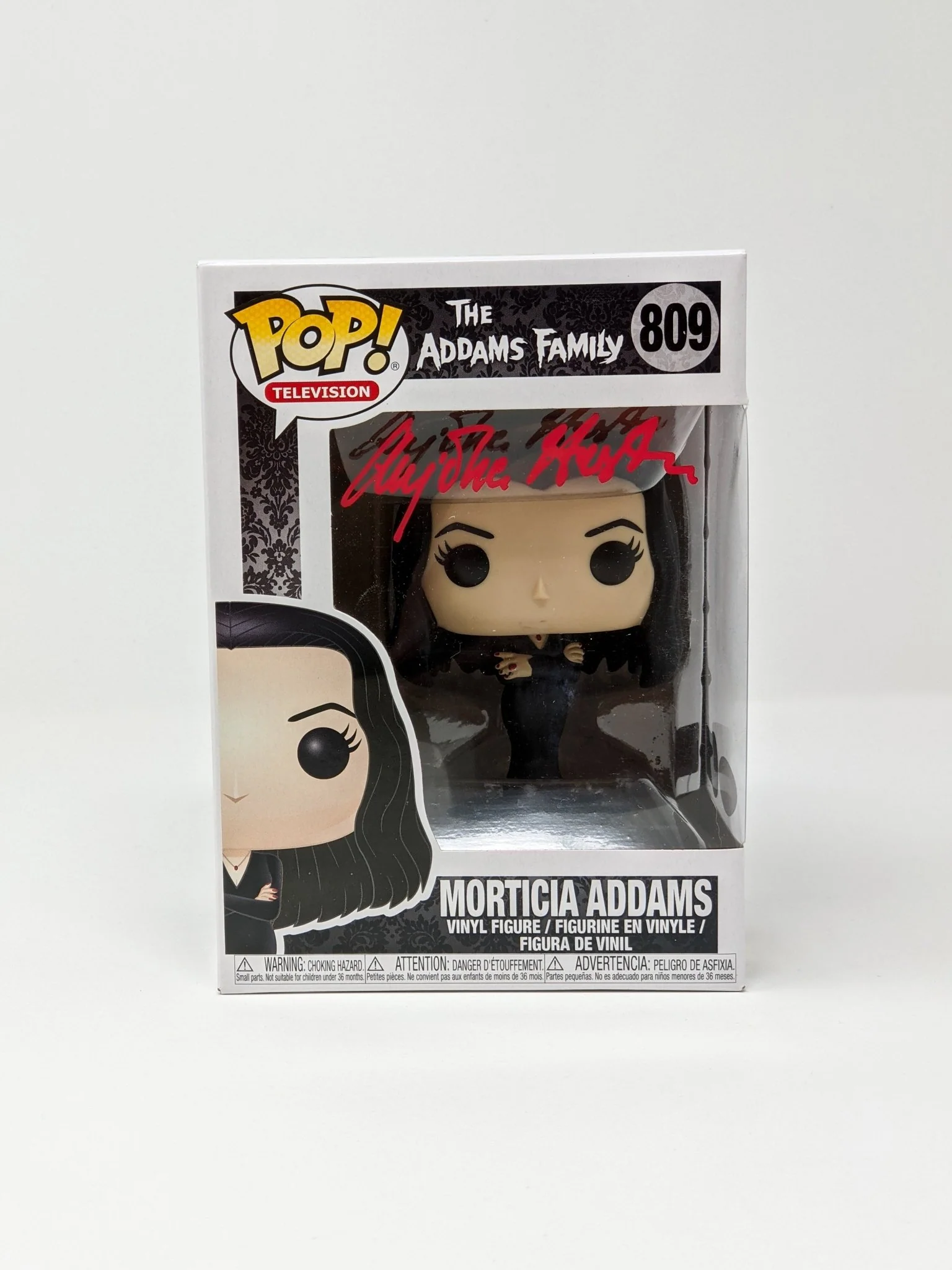 Anjelica Huston Addams Family Morticia Addams #809 Signed Funko Pop Certified Autograph - Image 4
