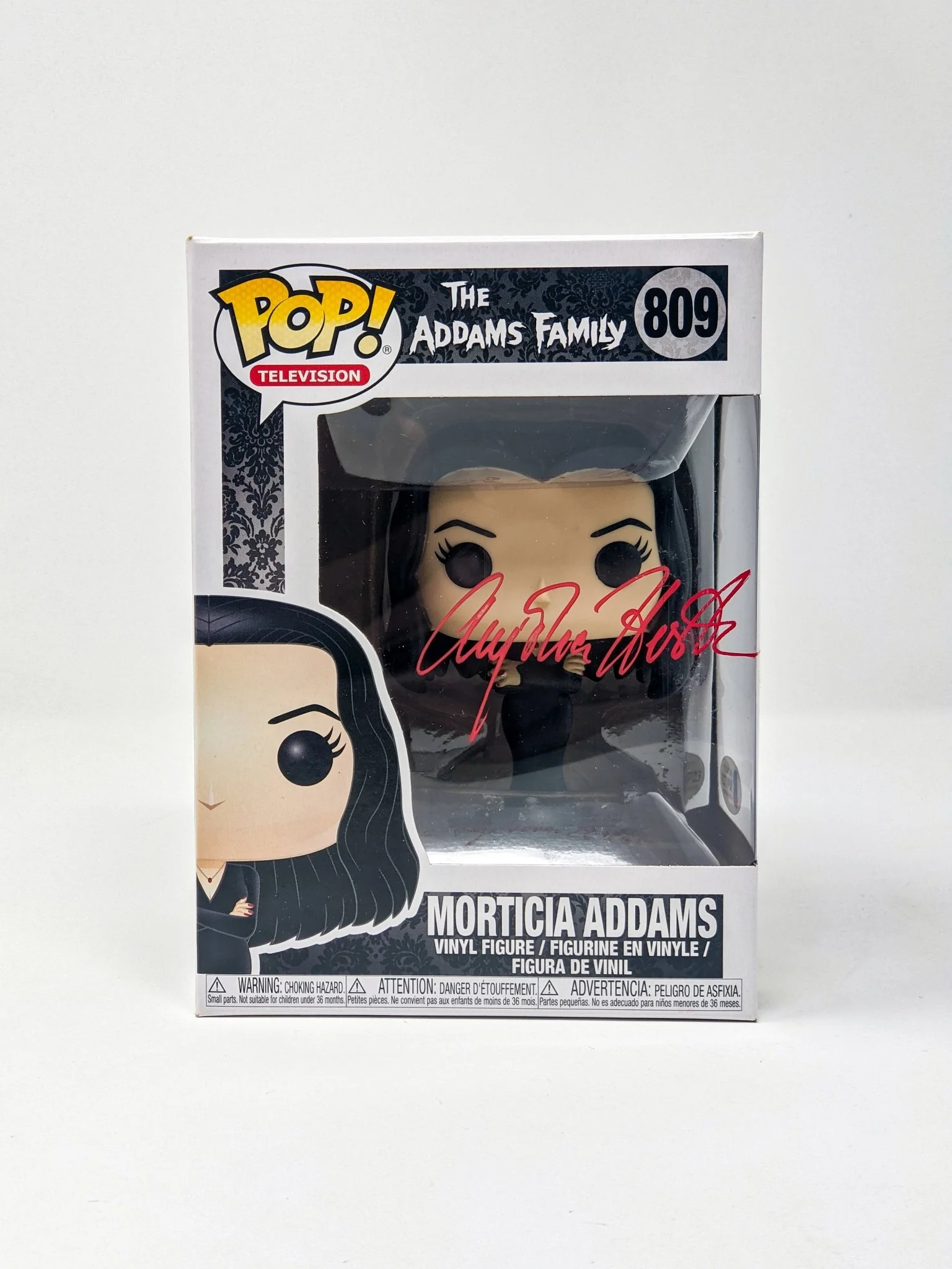 Anjelica Huston Addams Family Morticia Addams #809 Signed Funko Pop Certified Autograph - Image 6