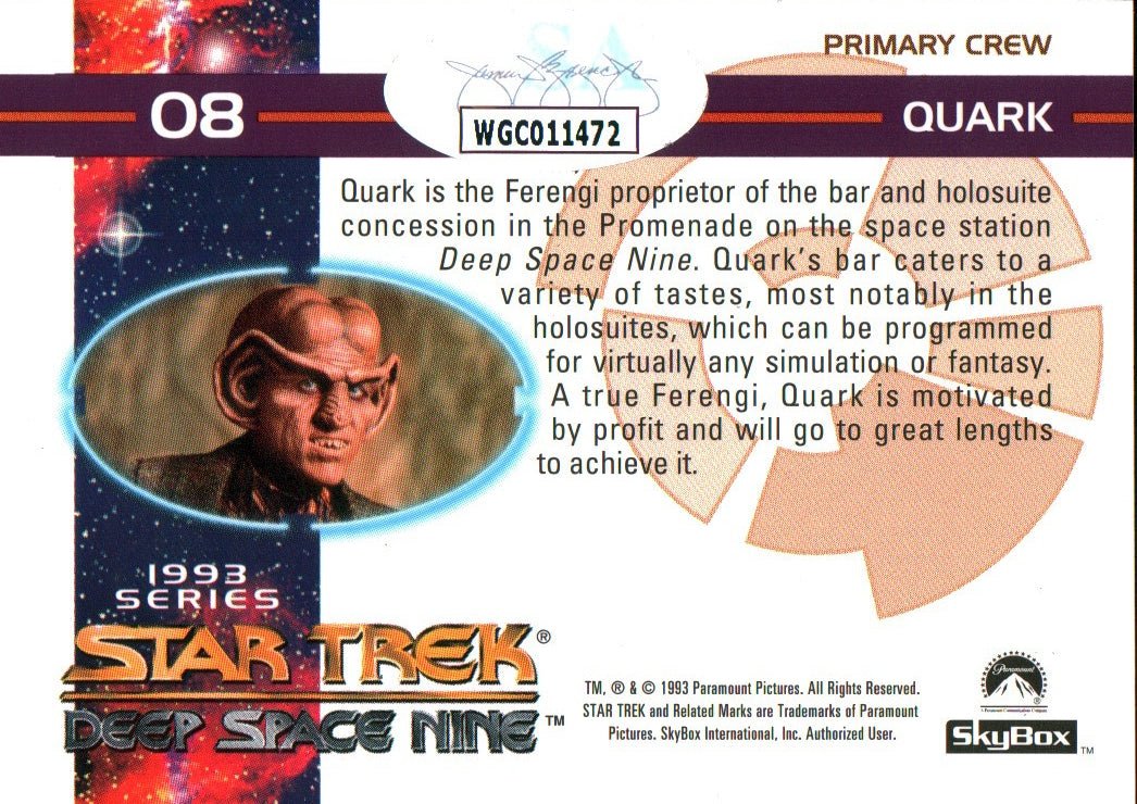 Armin Shimerman Star Trek: DS9 2.5x4 Trading Cards Signed JSA Certified Autograph - Image 8