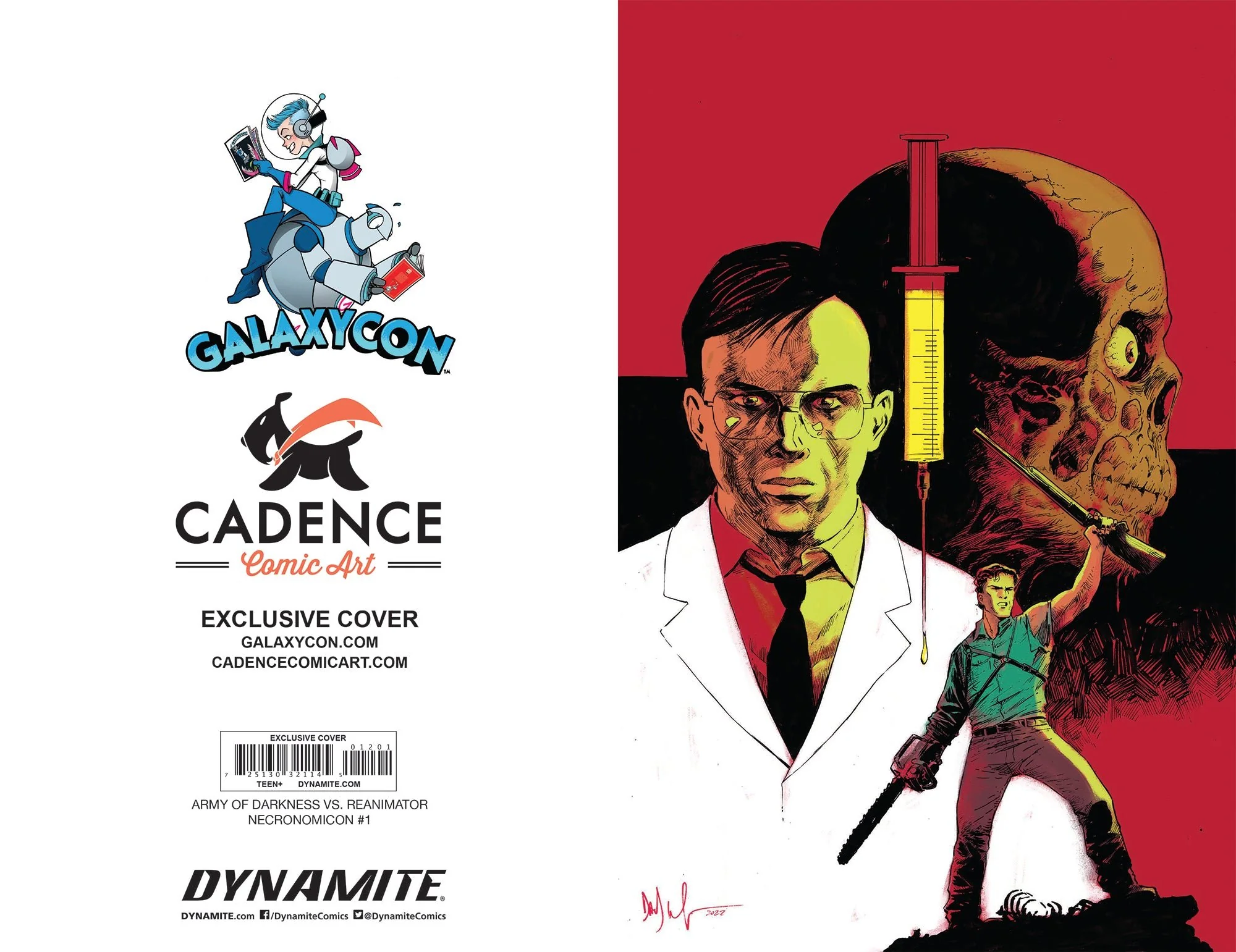 Army of Darkness VS. Reanimator: Necronomicon Rising #1 GalaxyCon Exclusive Virgin Variant Comic Book - Image 3