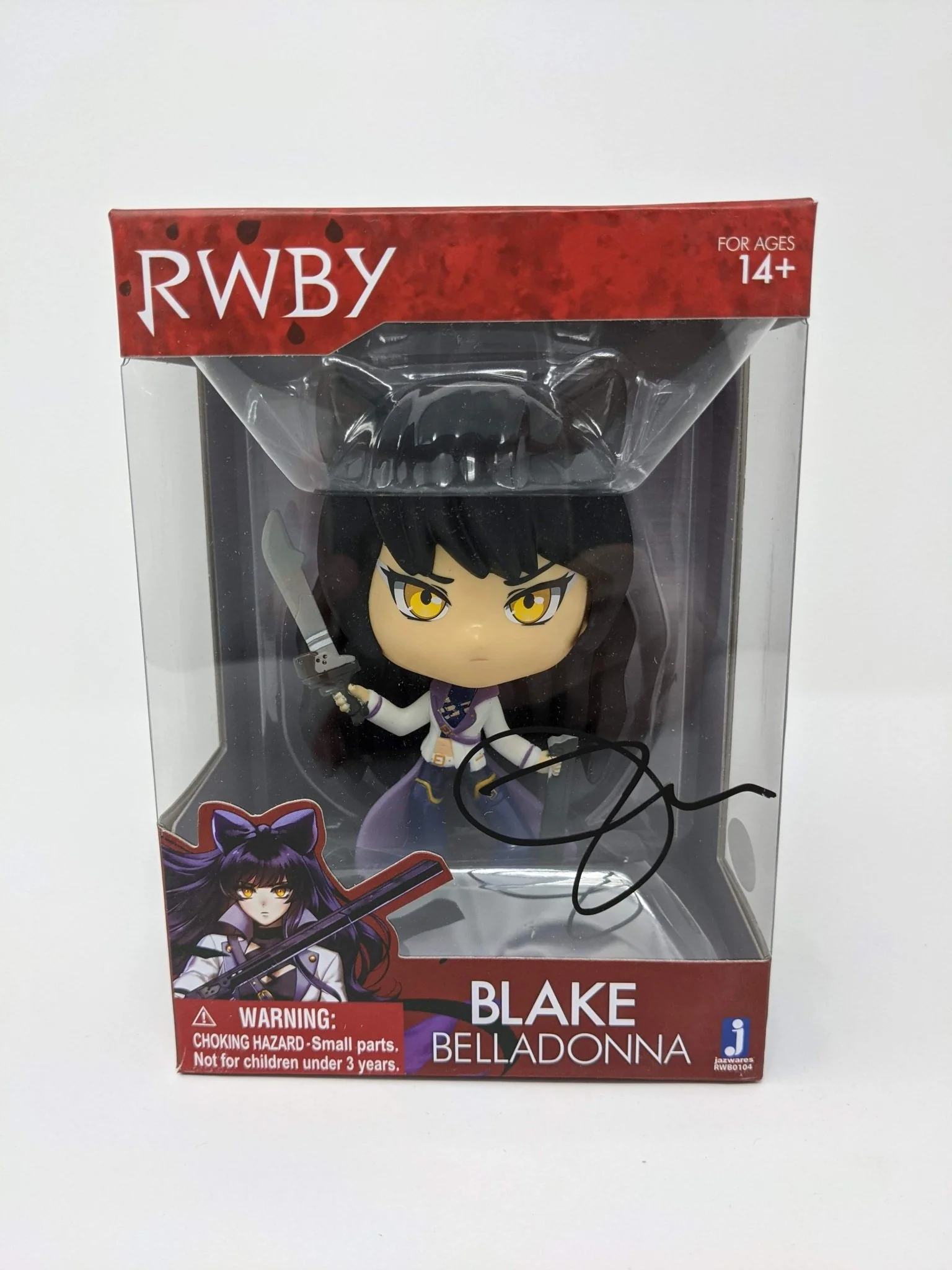 Arryn Zech RWBY Blake Belladonna Signed JSA Jazwares Vinyl Figure - Image 2