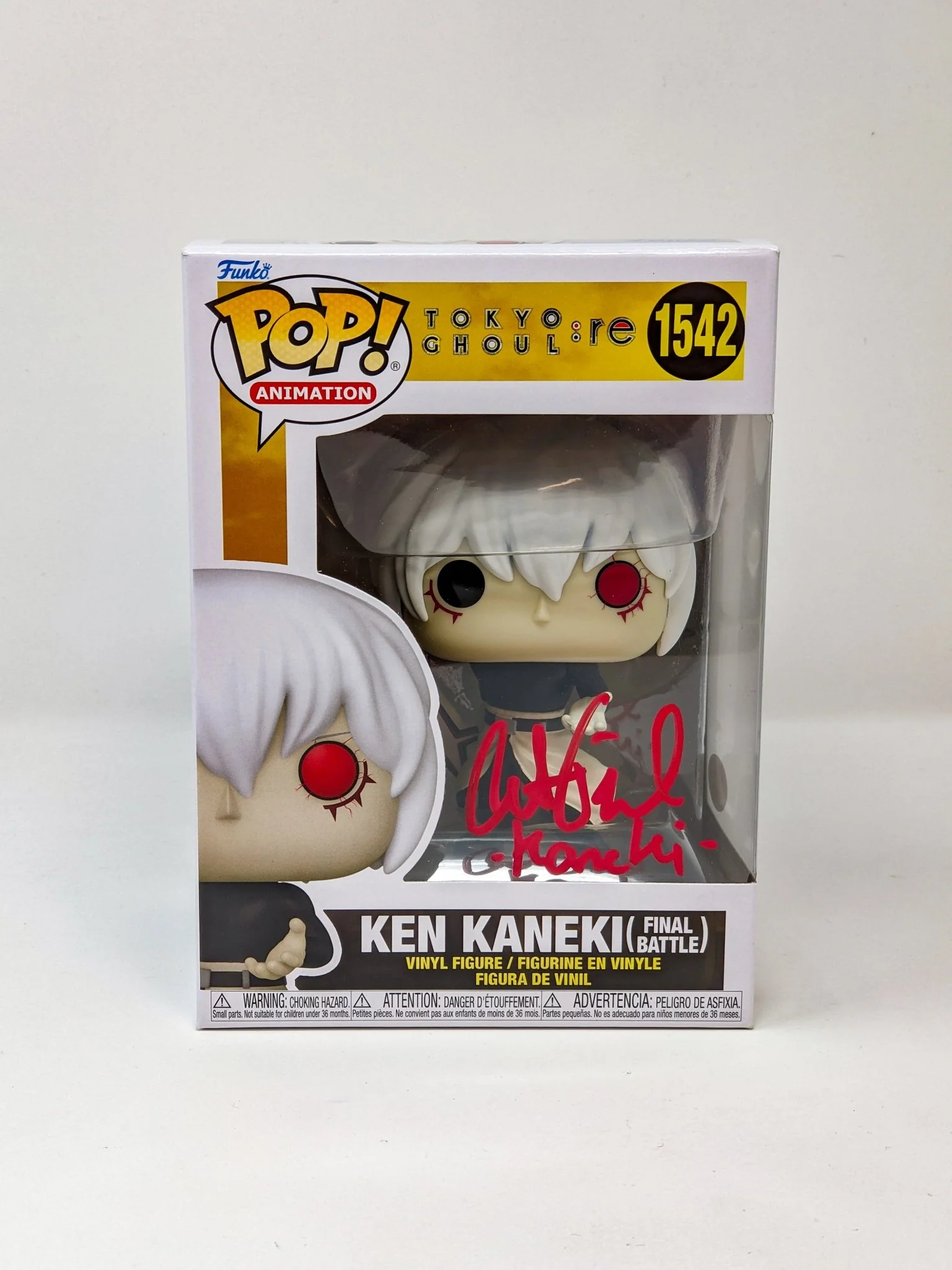Austin Tindle Tokyo Ghoul Ken Kenaki #1542 Signed Funko Pop JSA Certified Autograph - Image 2