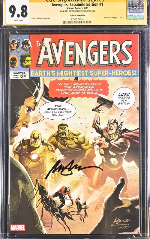 Avengers: Facsimile Edition #1 GalaxyCon Edition Marvel Comics CGC Signature Series 9.8 Signed Rafael Albuquerque - Image 12