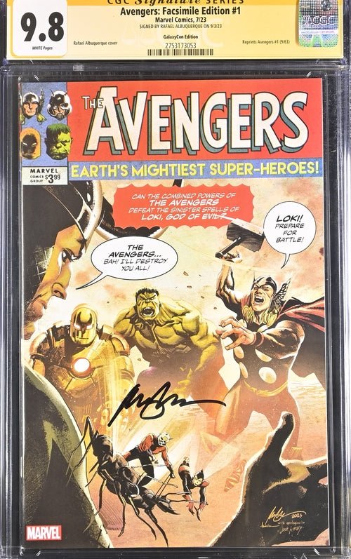 Avengers: Facsimile Edition #1 GalaxyCon Edition Marvel Comics CGC Signature Series 9.8 Signed Rafael Albuquerque - Image 14