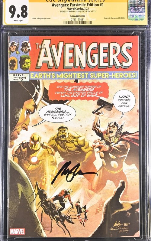 Avengers: Facsimile Edition #1 GalaxyCon Edition Marvel Comics CGC Signature Series 9.8 Signed Rafael Albuquerque - Image 16