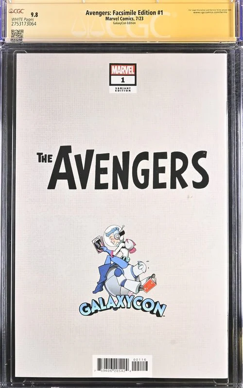 Avengers: Facsimile Edition #1 GalaxyCon Edition Marvel Comics CGC Signature Series 9.8 Signed Rafael Albuquerque - Image 3