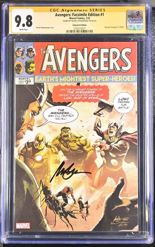 Avengers: Facsimile Edition #1 GalaxyCon Edition Marvel Comics CGC Signature Series 9.8 Signed Rafael Albuquerque - Image 4