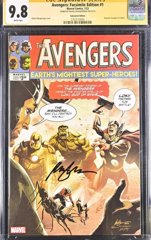 Avengers: Facsimile Edition #1 GalaxyCon Edition Marvel Comics CGC Signature Series 9.8 Signed Rafael Albuquerque - Image 6