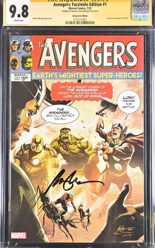 Avengers: Facsimile Edition #1 GalaxyCon Edition Marvel Comics CGC Signature Series 9.8 Signed Rafael Albuquerque - Image 8