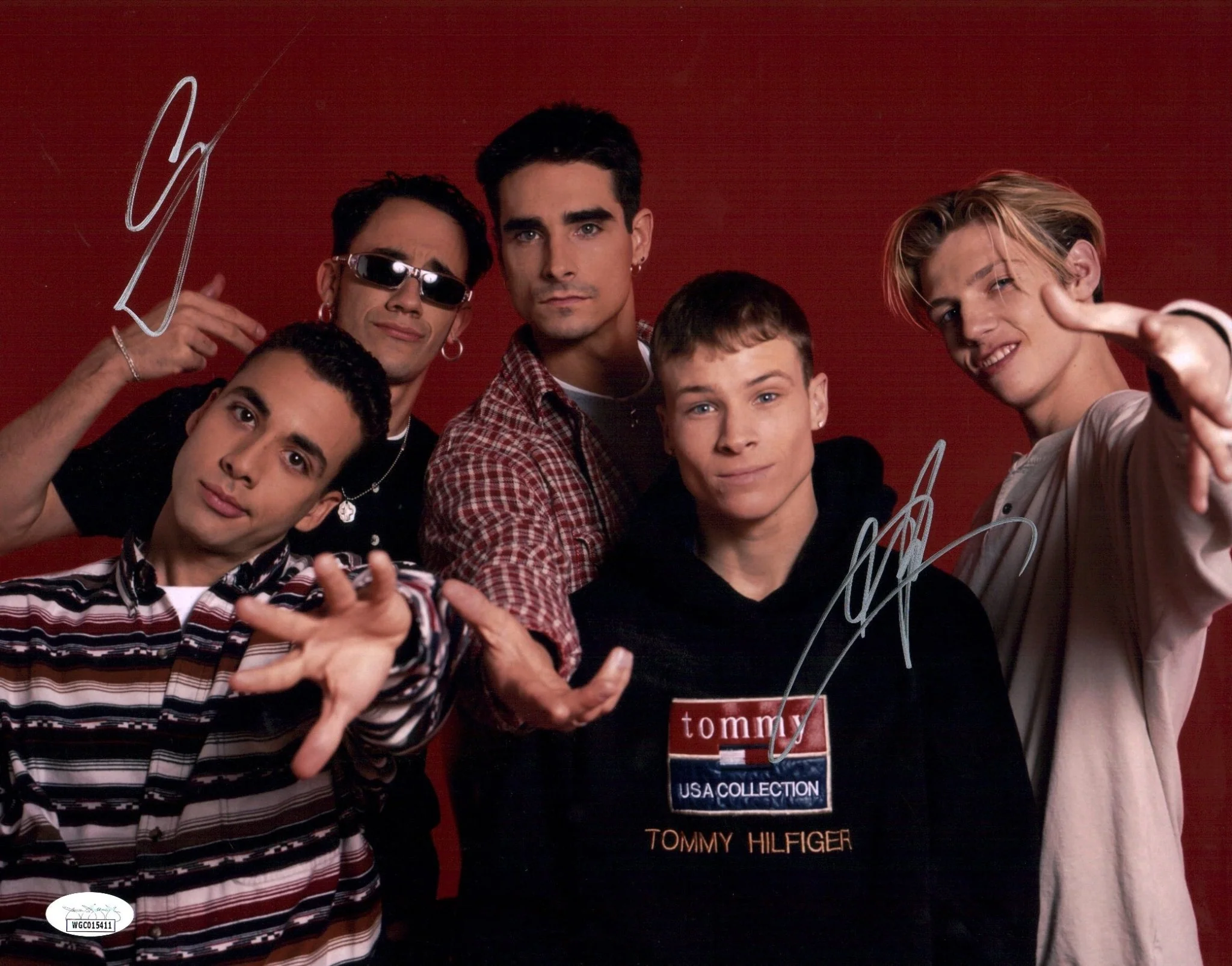 Backstreet Boys 11x14 Photo Poster Cast x2 Signed Carter, McLean JSA Certified Autograph - Image 2