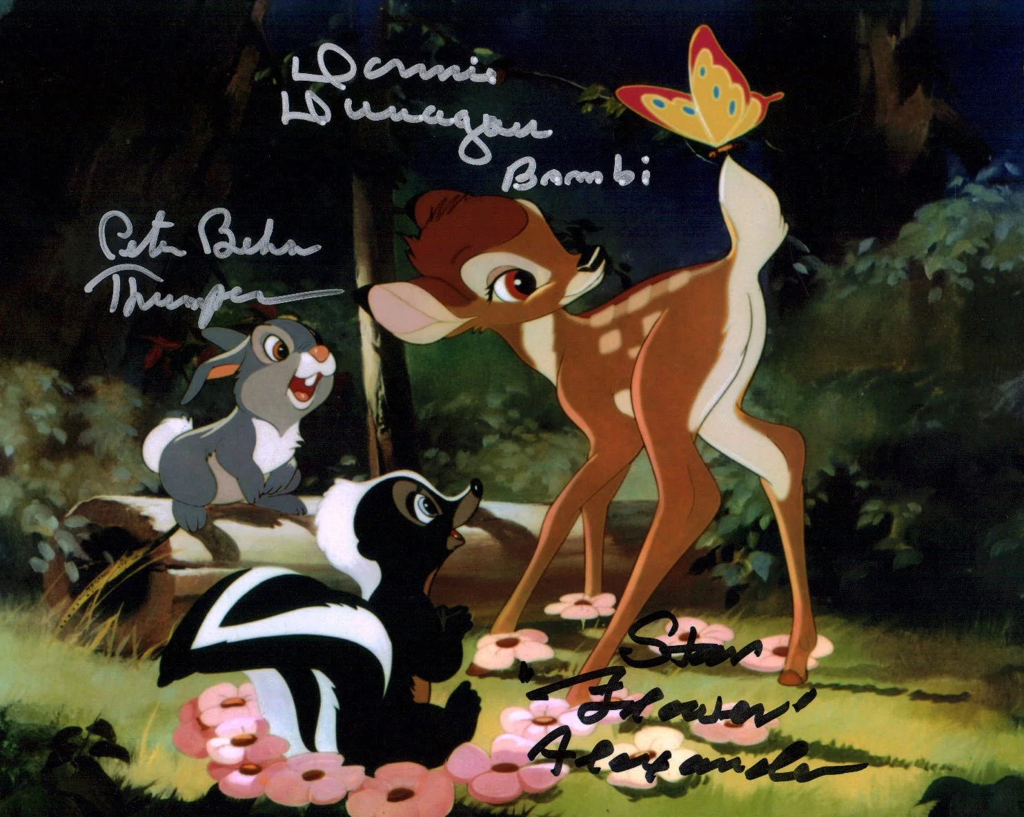 Bambi 8x10 Cast Photo Signed x3 Signed Behn, Dunagan, Alexander JSA Certified Autograph - Image 3