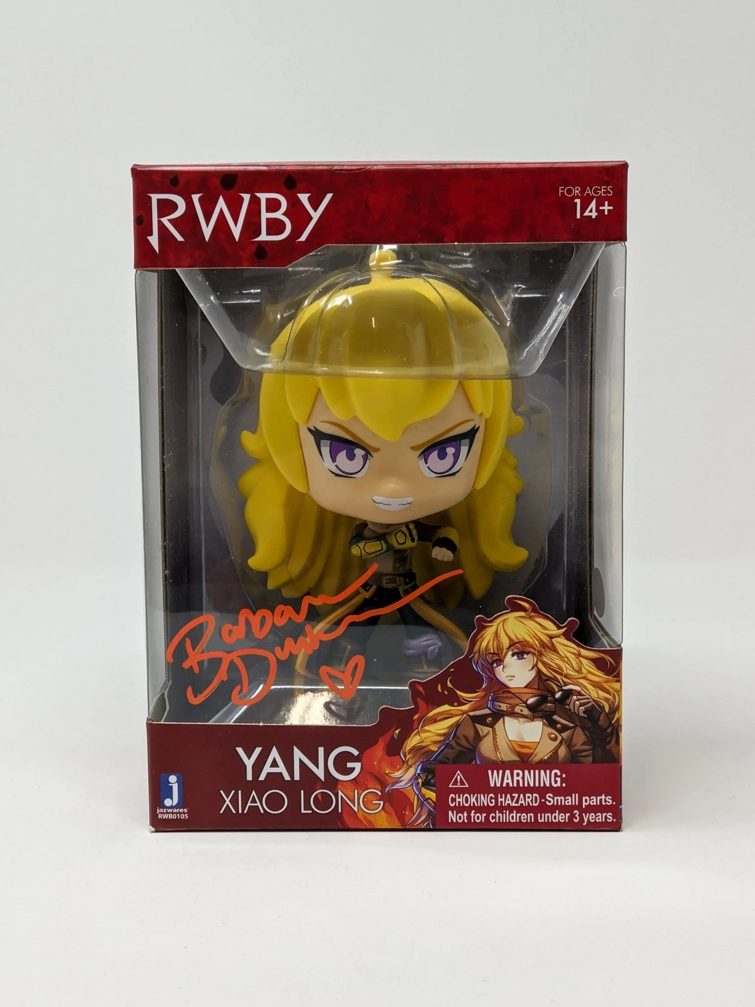 Barbara Dunkelman RWBY Yang Xiao Long Signed JSA Jazwares Vinyl Figure - Image 3