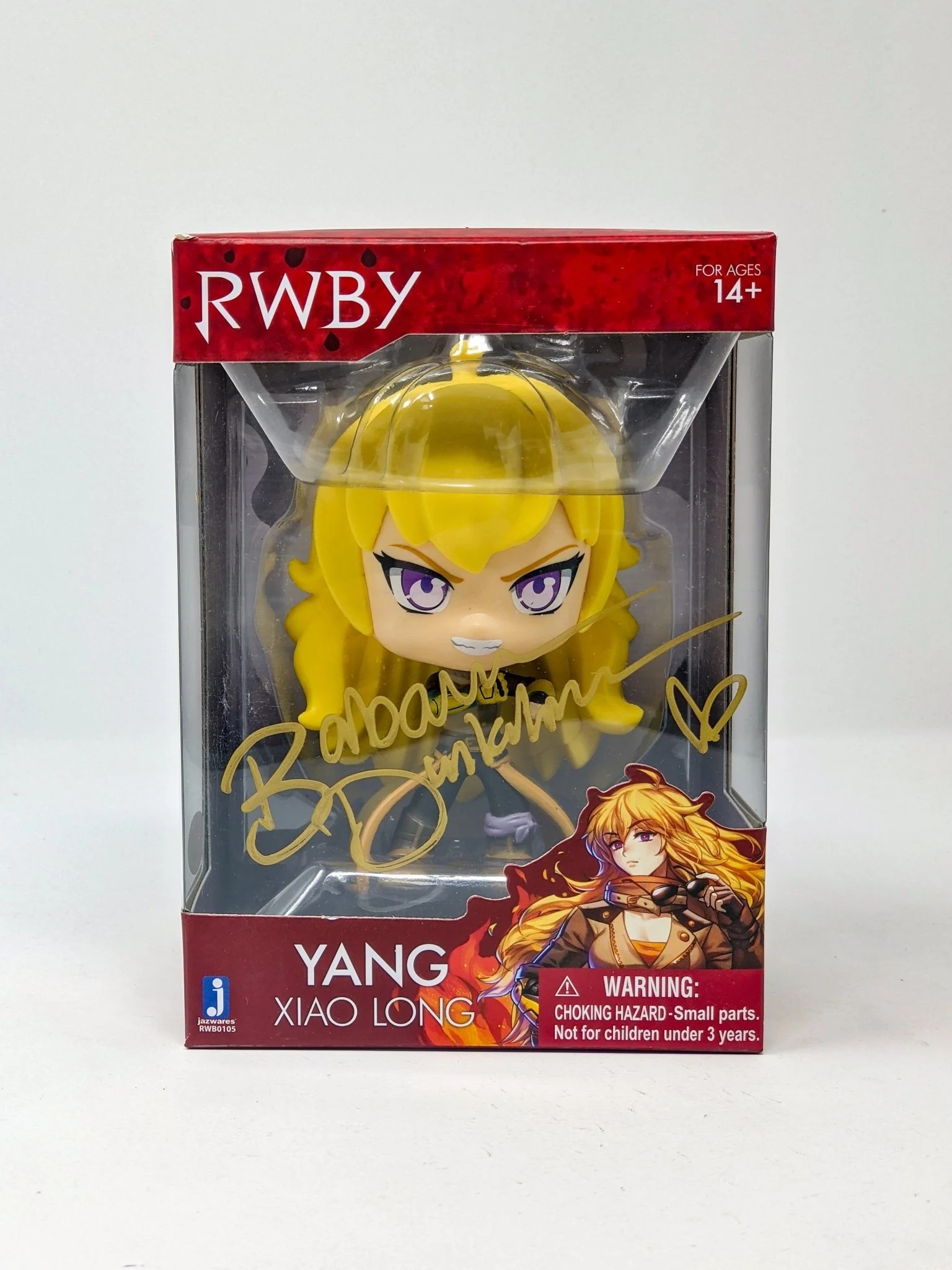 Barbara Dunkelman RWBY Yang Xiao Long Signed JSA Jazwares Vinyl Figure - Image 4