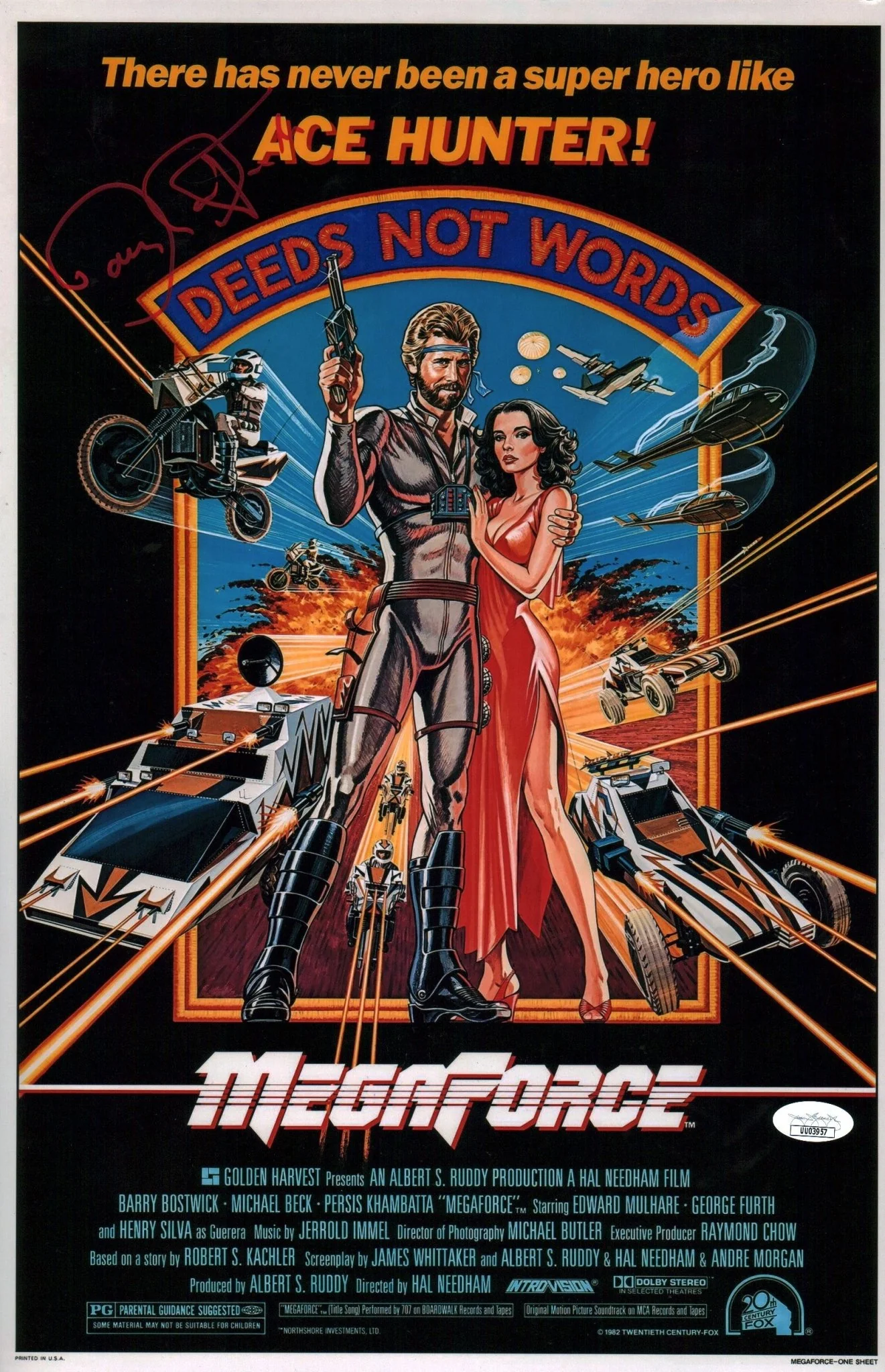 Barry Bostwick Megaforce 11x17 Signed Photo Poster JSA Certified Autograph - Image 2