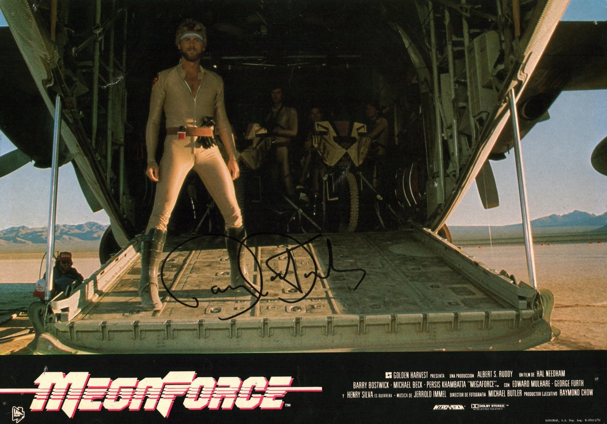 Barry Bostwick MegaForce 9.5x12 Lobby Card Signed JSA Certified Autograph