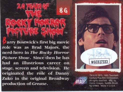 Barry Bostwick RHPS 2.5x4 Trading Cards Signed JSA Certified Autograph - Image 14