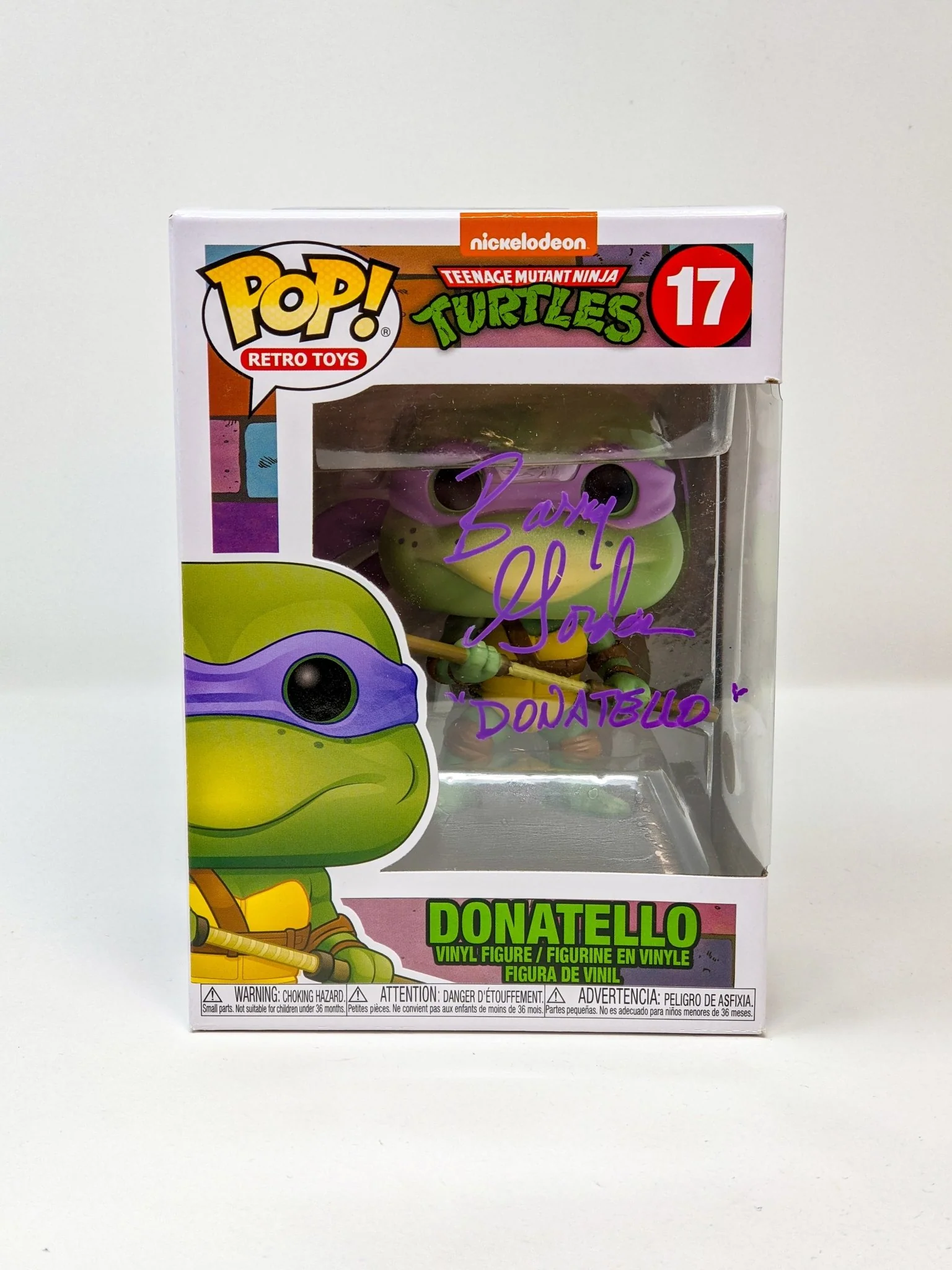 Barry Gordon TMNT Donatello #17 Signed Funko Pop JSA Certified Autograph - Image 2