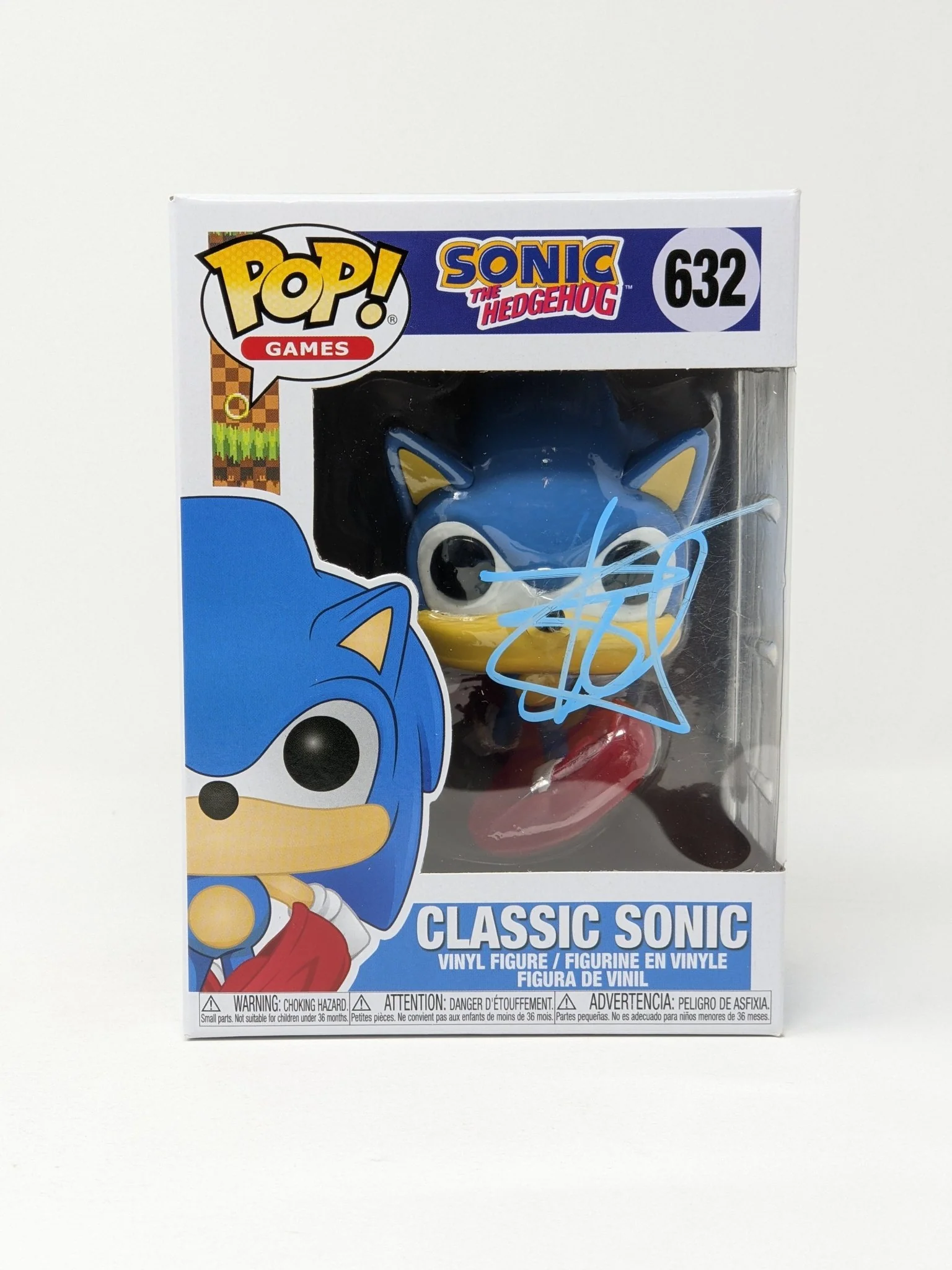 Ben Schwartz Sonic the Hedgehog Classic Sonic #632 Signed Funko Pop JSA Certified Autograph - Image 2