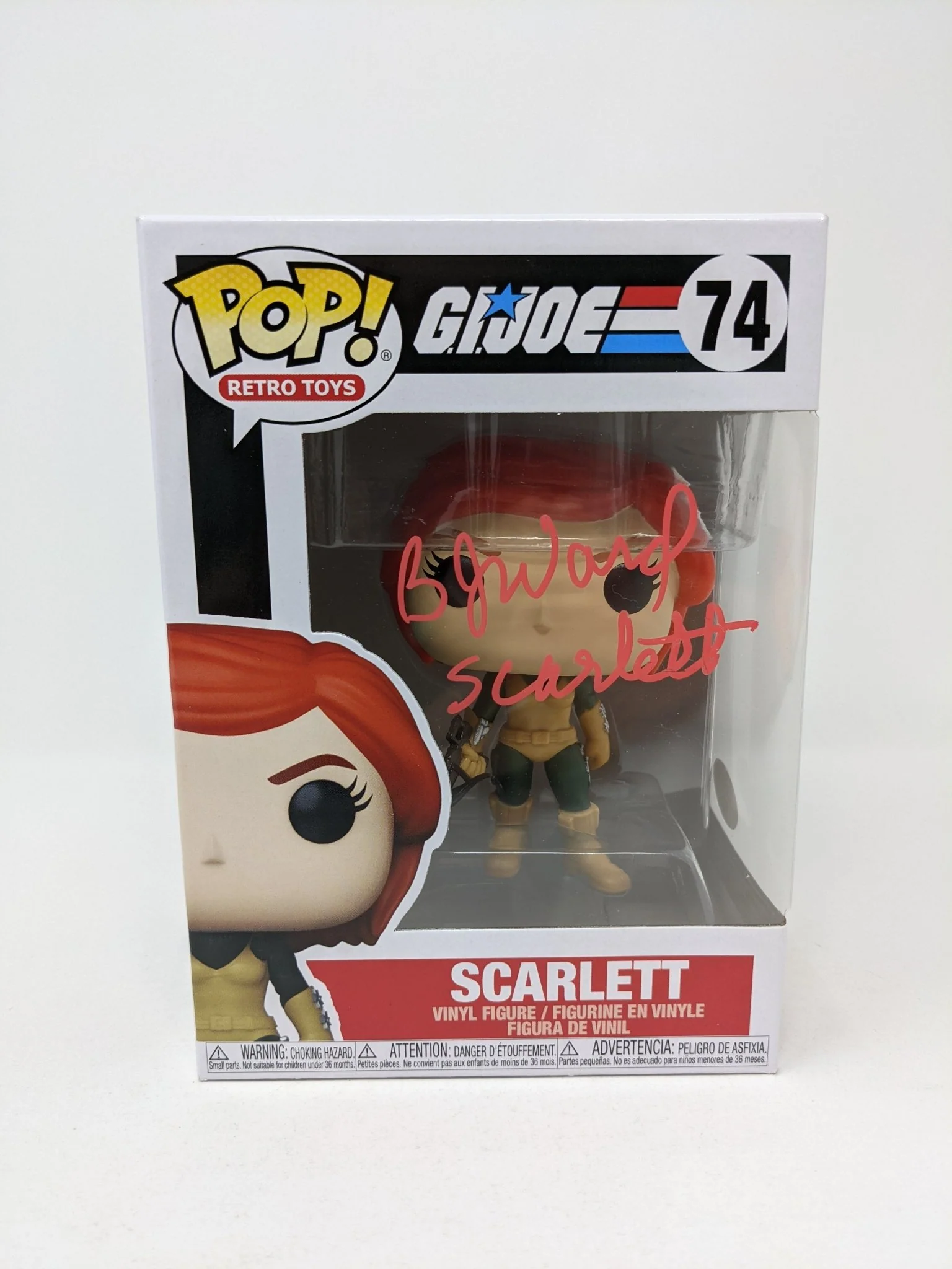 BJ Ward GI Joe Scarlett #74 Signed Funko Pop JSA Certified Autograph - Image 2