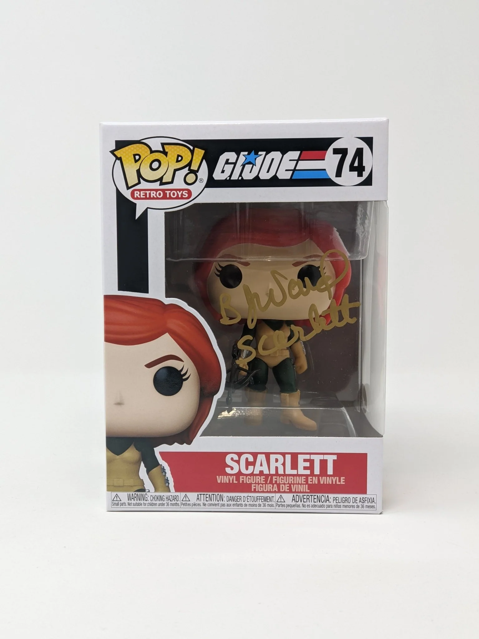 BJ Ward GI Joe Scarlett #74 Signed Funko Pop JSA Certified Autograph - Image 3