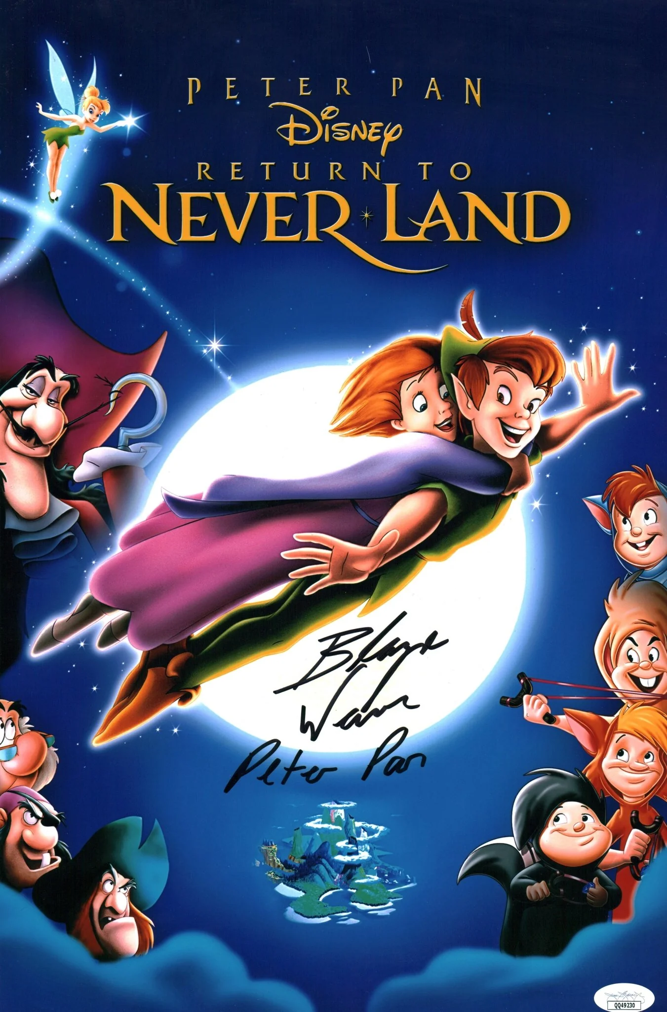Blayne Weaver Disney's Peter Pan 11x17 Signed Photo Poster JSA Certified Autograph - Image 3