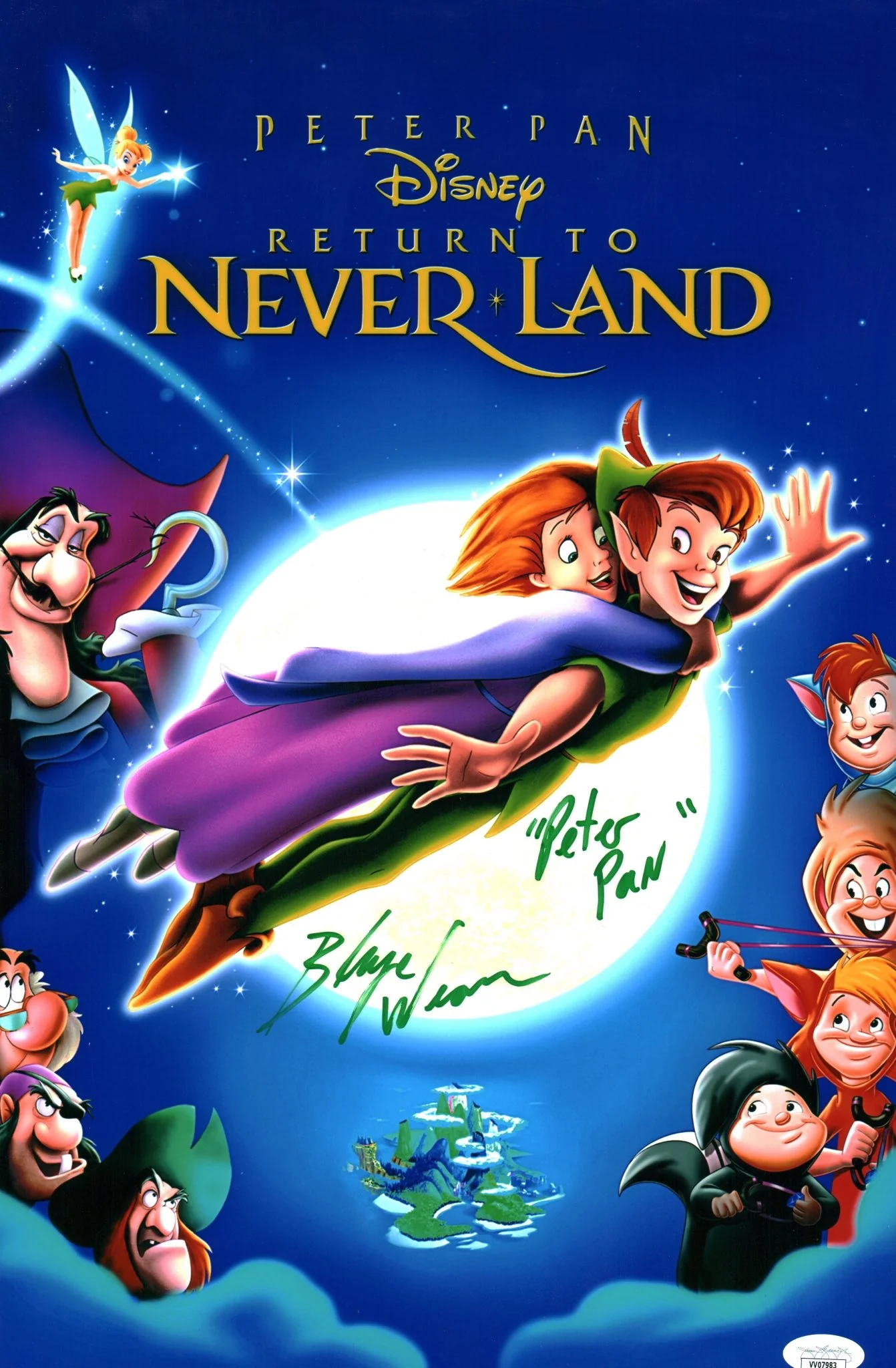 Blayne Weaver Disney's Peter Pan 11x17 Signed Photo Poster JSA Certified Autograph - Image 4