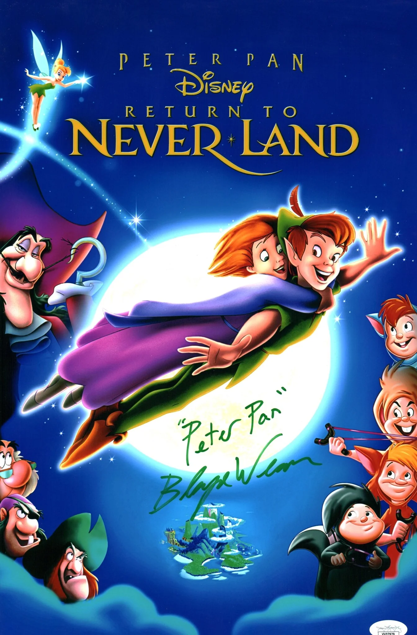 Blayne Weaver Disney's Peter Pan 11x17 Signed Photo Poster JSA Certified Autograph - Image 5