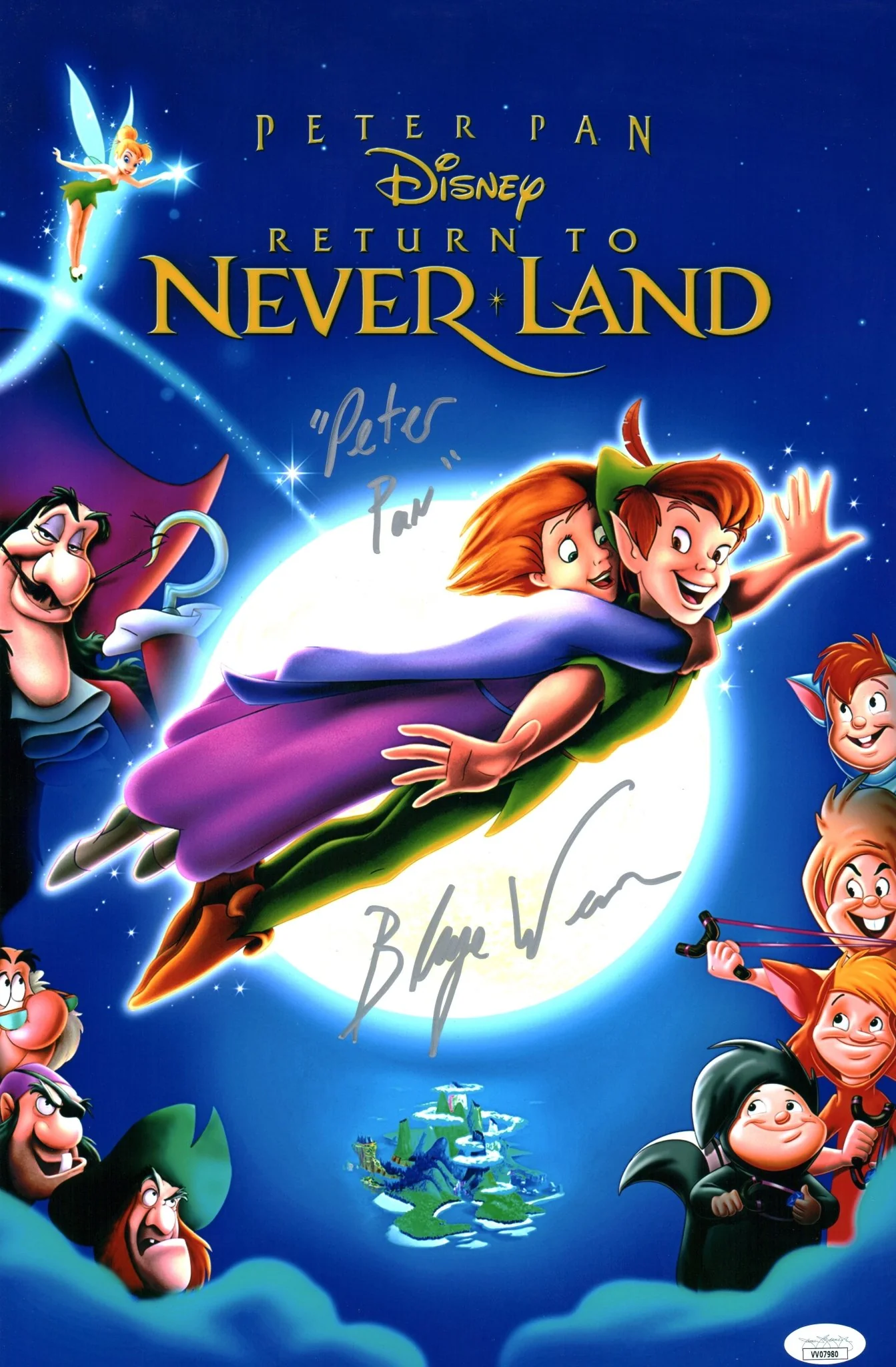 Blayne Weaver Disney's Peter Pan 11x17 Signed Photo Poster JSA Certified Autograph - Image 6